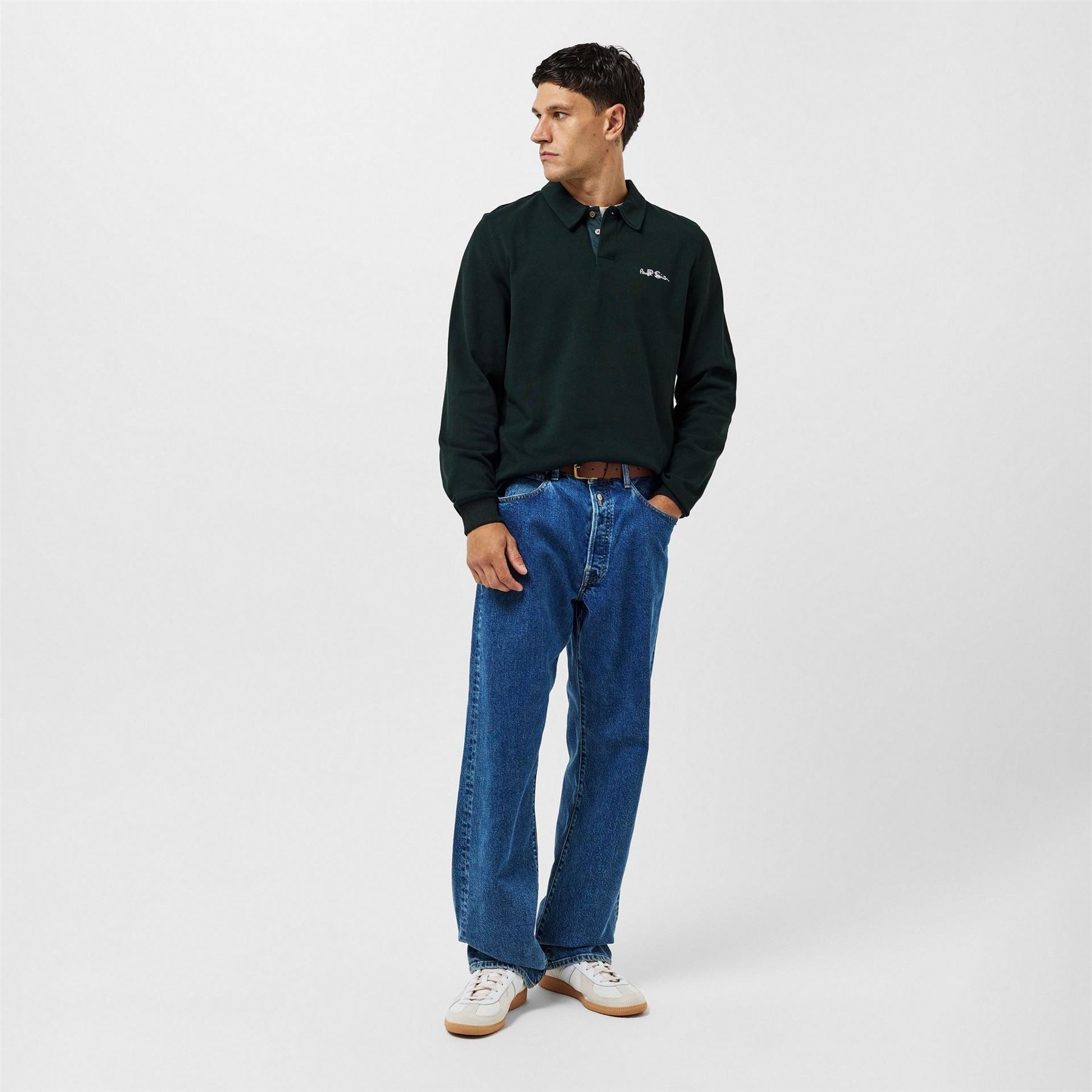 PS Paul Smith Embroidered Long Sleeve Rugby Polo Shirt