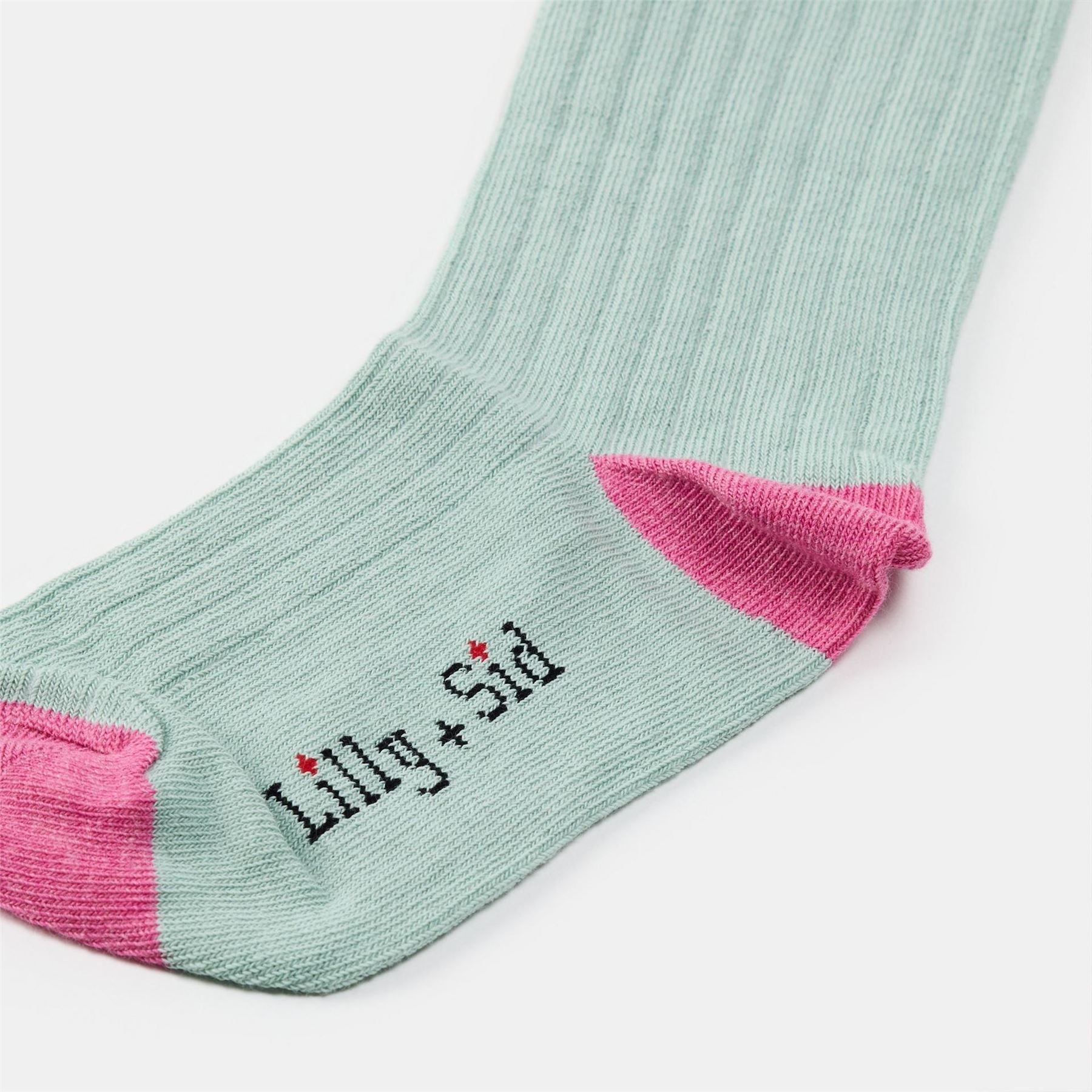 Lilly and Sid Sage Rib Opaque Tights
