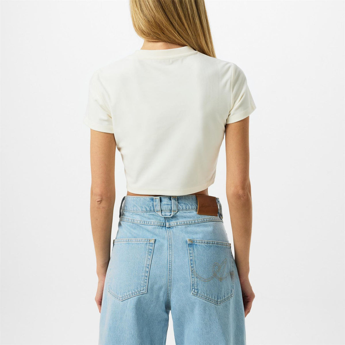 Guess Couture Cropped Crew Neck T-Shirt