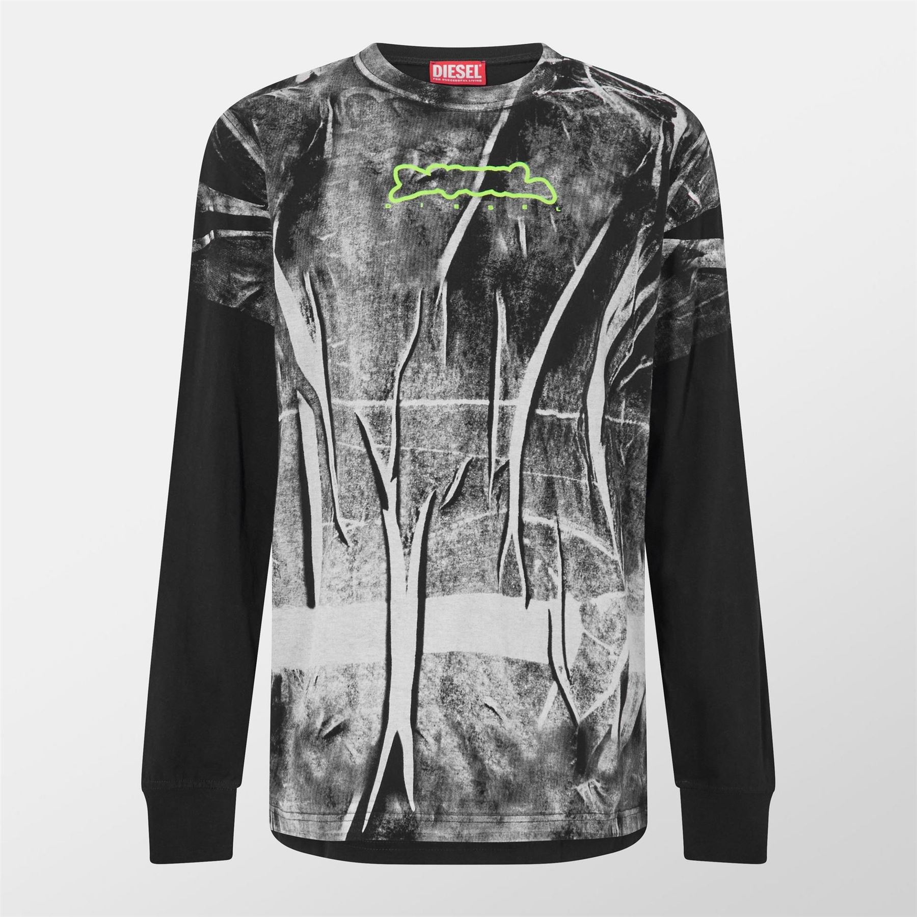 Diesel Regular Fit Long Sleeve Crew Neck T-Shirt