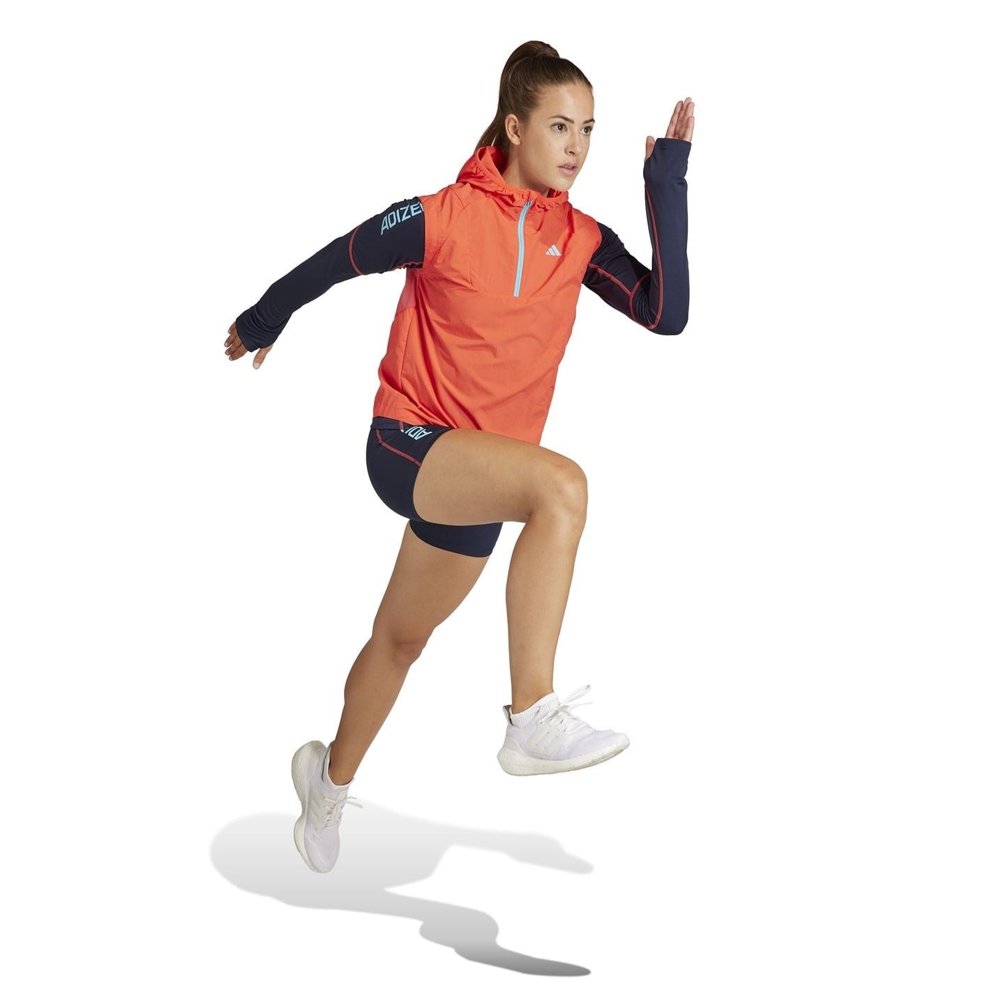 adidas Womens Adizero Half Zip Running Vest