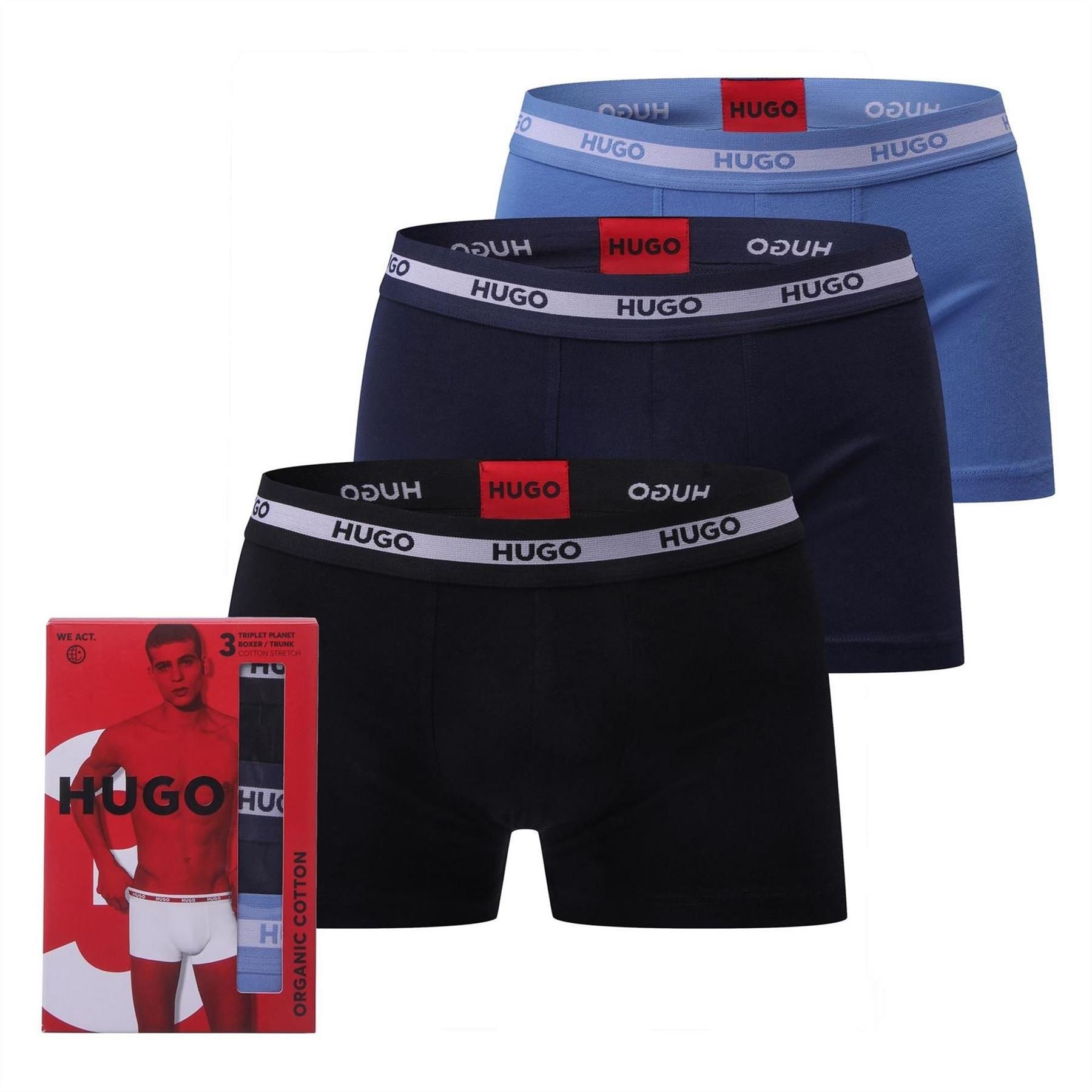 Hugo Pack Of Logo Trunks