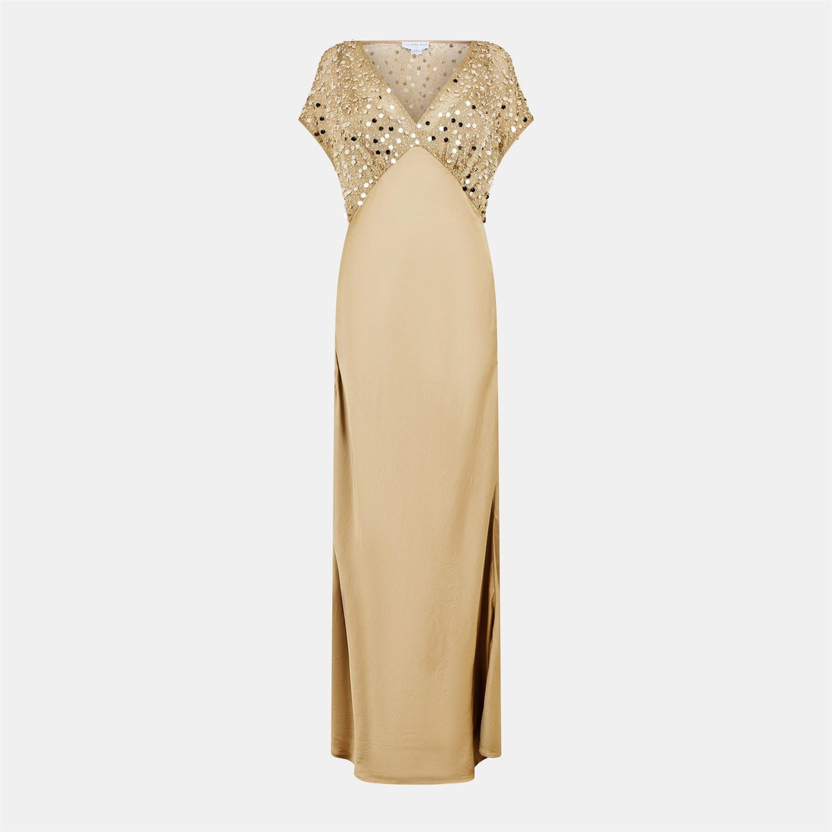Never Fully Dressed Sequin Elodie V-Neck Maxi Gown Dress