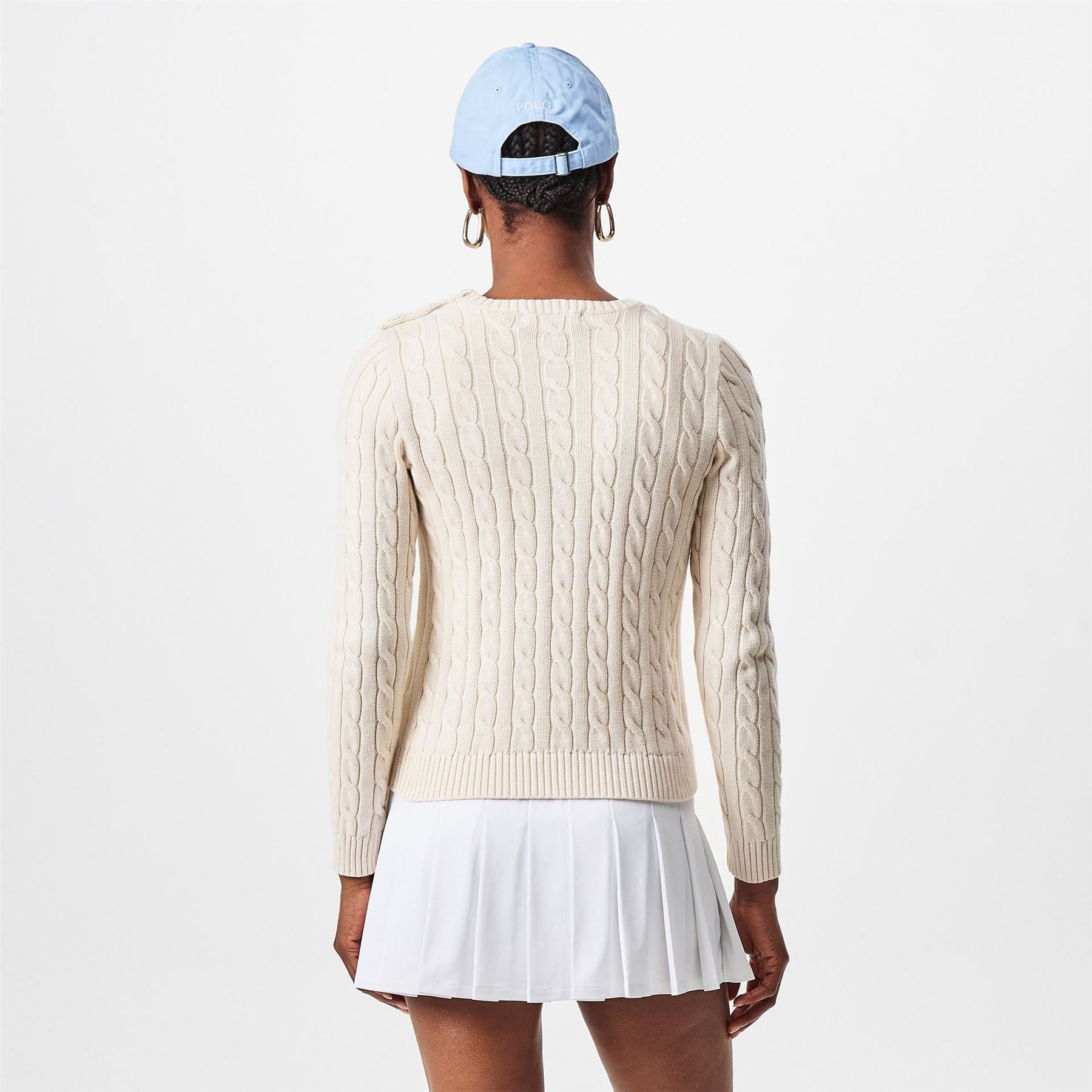 Lauren by Ralph Lauren Trim Cable Knit Jumper
