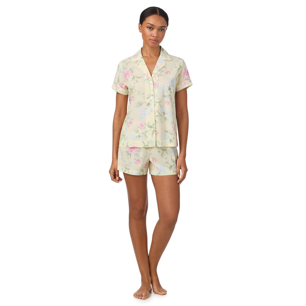 Lauren by Ralph Lauren Notch Collar Short Sleeve Pyjama Set