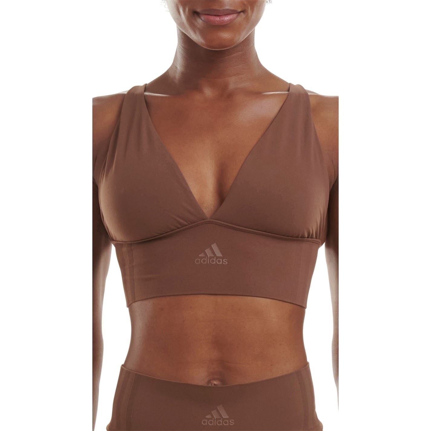 adidas Sport Active Seamless Micro Stretch Long Line Plunge Bra
