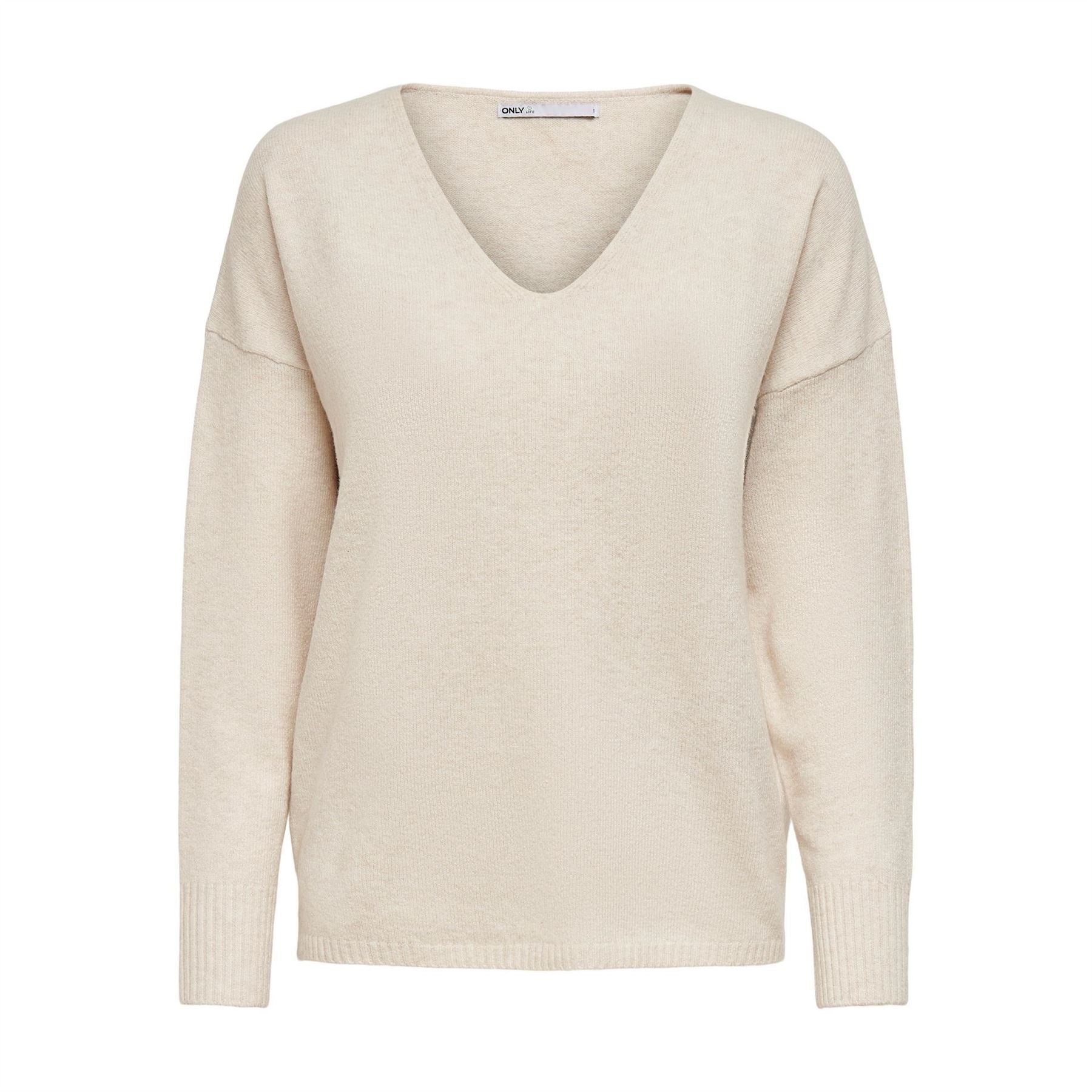 Only Rica Long Sleeve V Neck Knitted Top