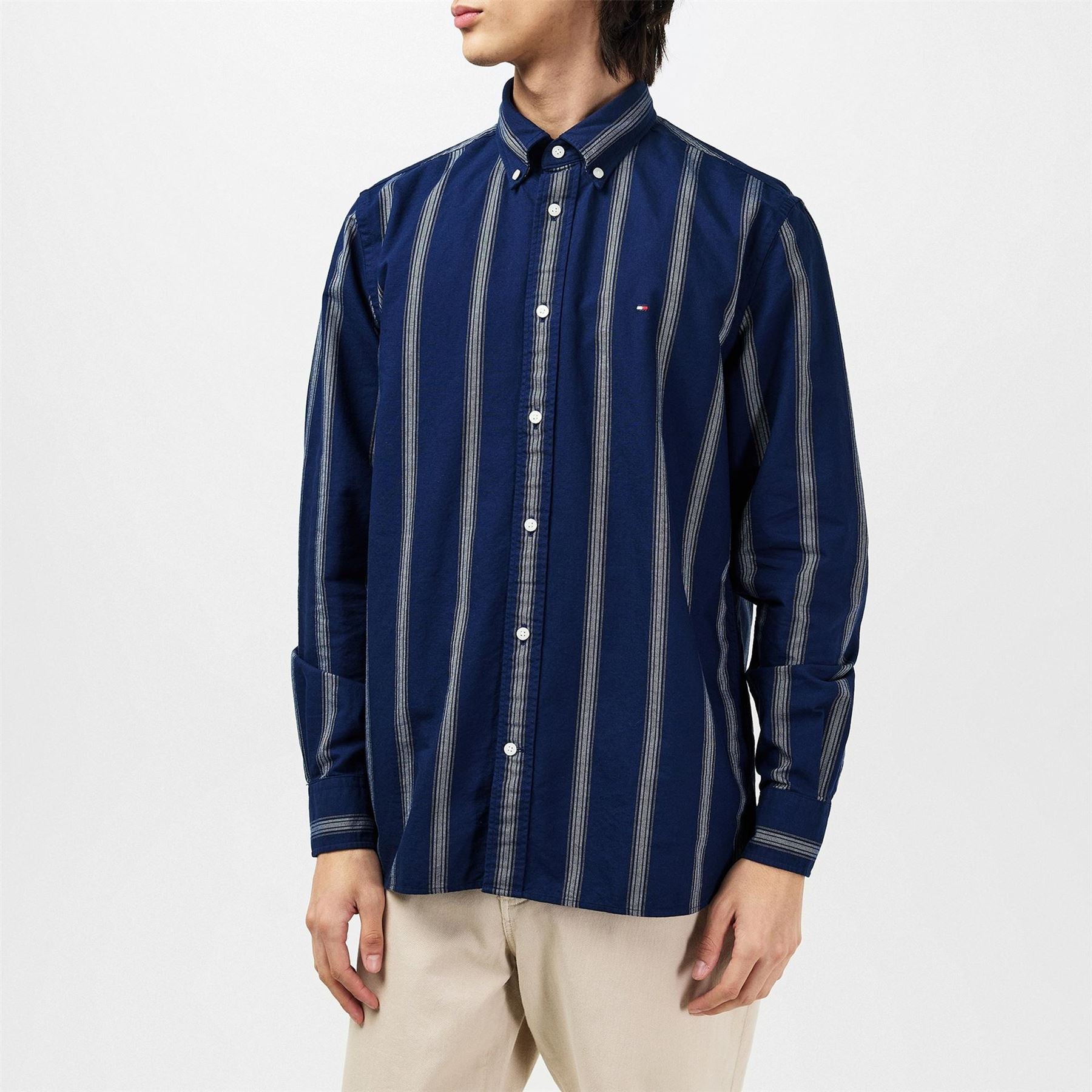 Tommy Hilfiger Shadow Stripe Long Sleeve Patterned Shirt