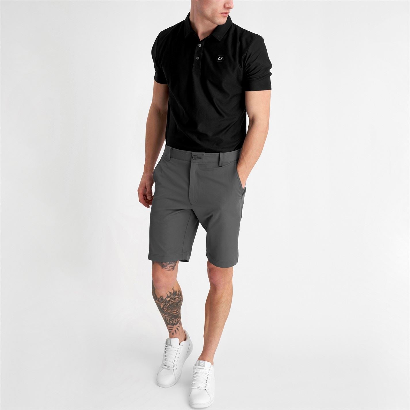 Calvin Klein Golf Logo Print Chino Bermuda Shorts