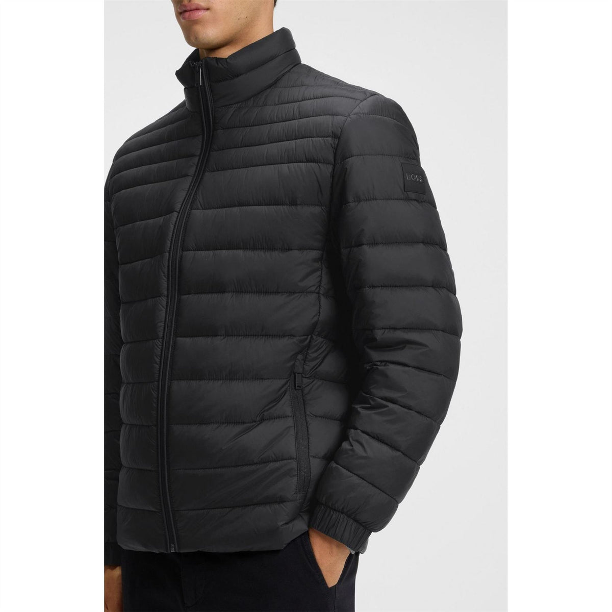 Boss Oden Orange Full Zip Puffer Jacket