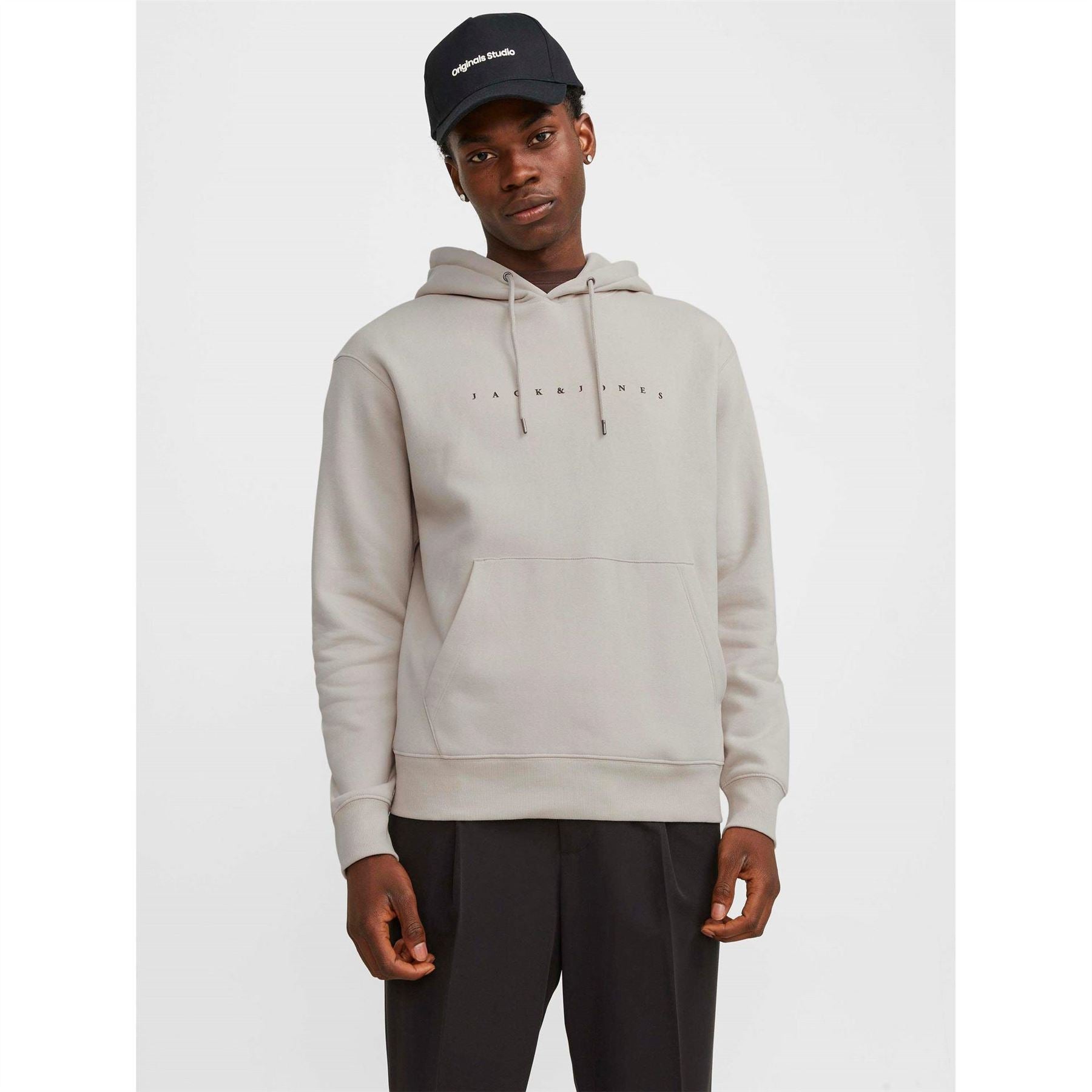 Jack and Jones Star Kangaroo Pocket Hooded Long Sleeve Sweatshirt