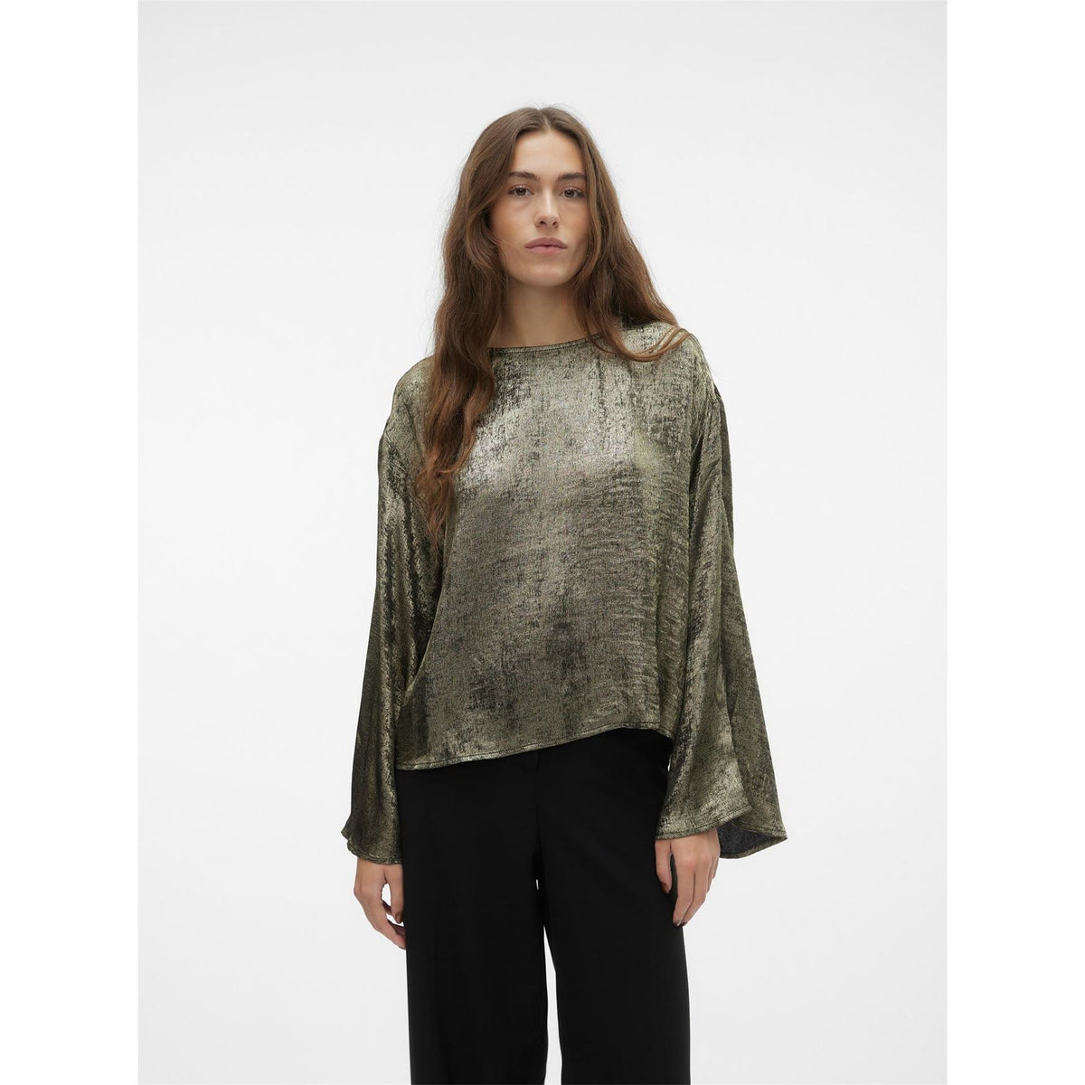 Vero Moda Long Sleeve Relaxed Fit Crew Neck Blouse