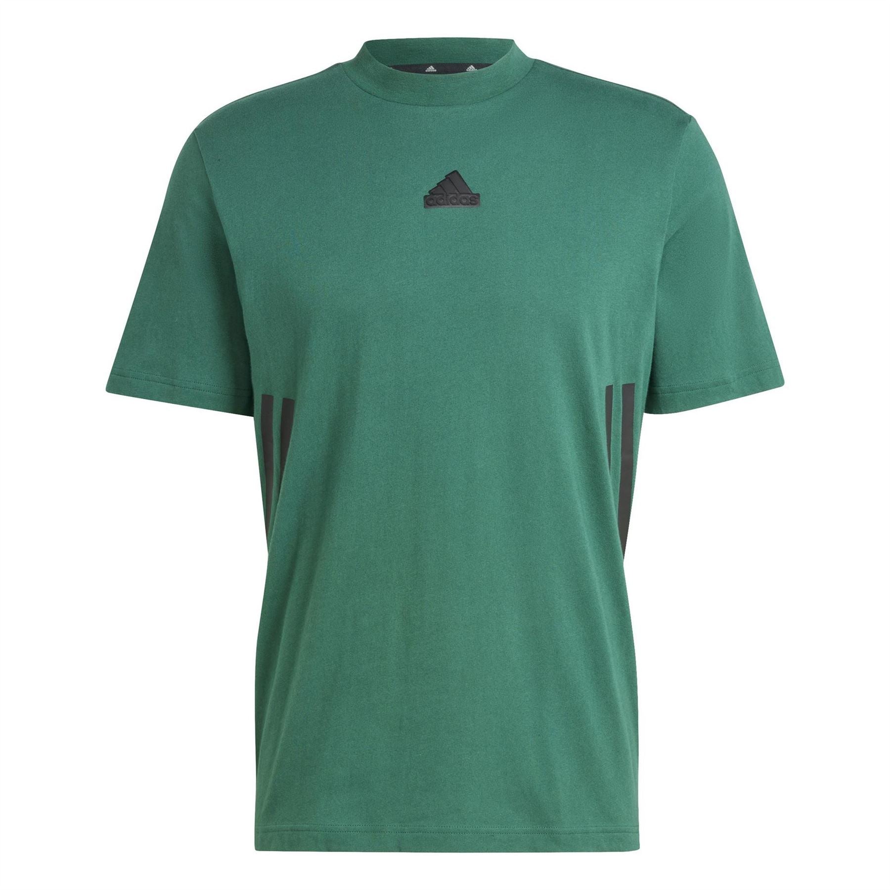 adidas Crew Neck Short Sleeve Jersey T-Shirt with Side Stripes