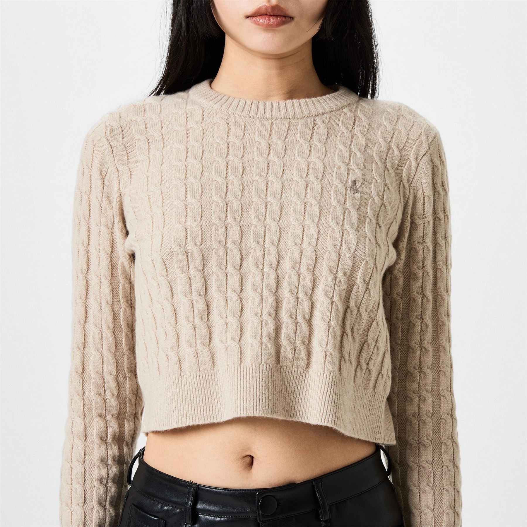 Jack Wills Jw Cropped Tinsbury Crew Neck Jumper