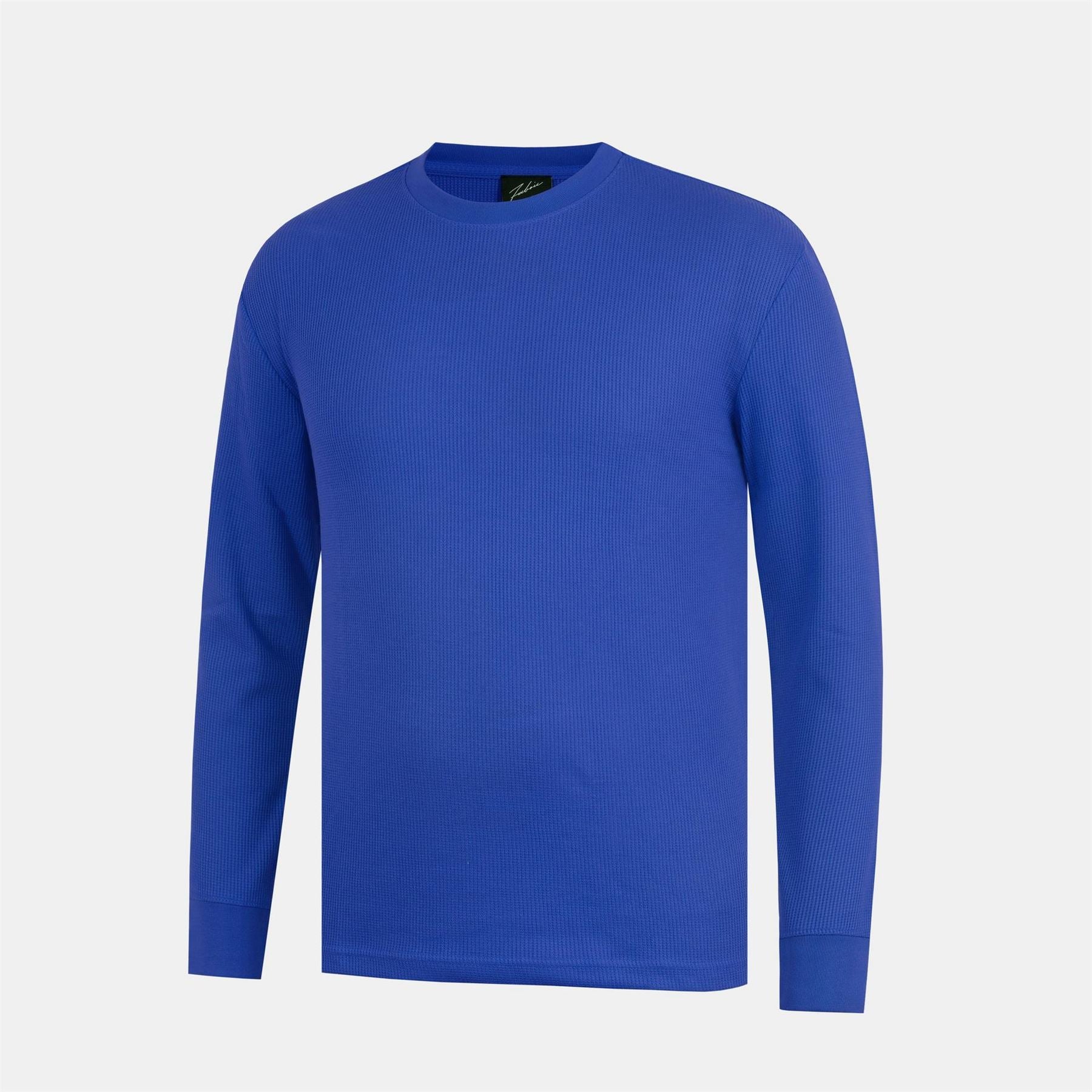 Fabric Crew Neck Long Sleeve Waffle T-Shirt