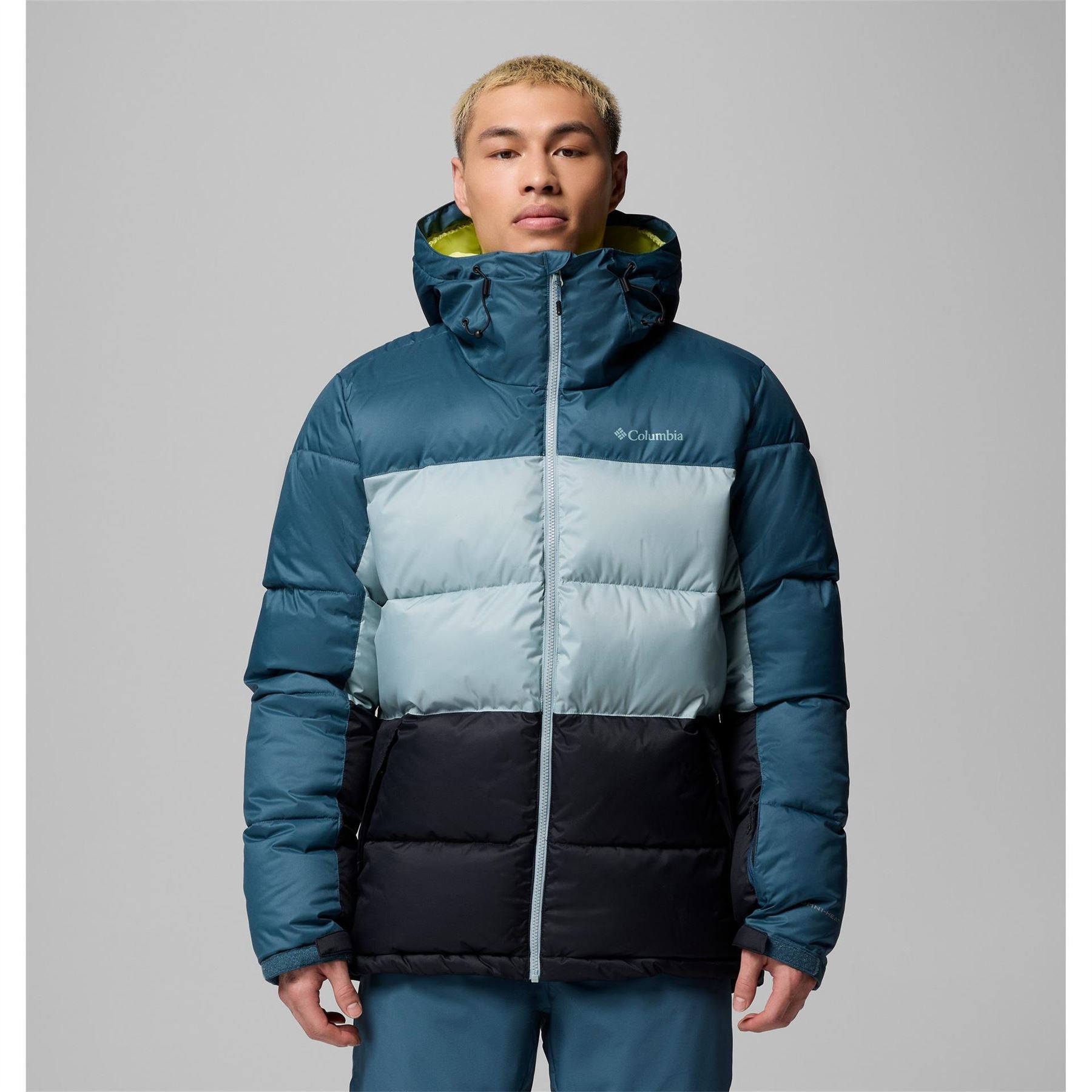 Columbia Hooded Neck Color Block Ski Jacket