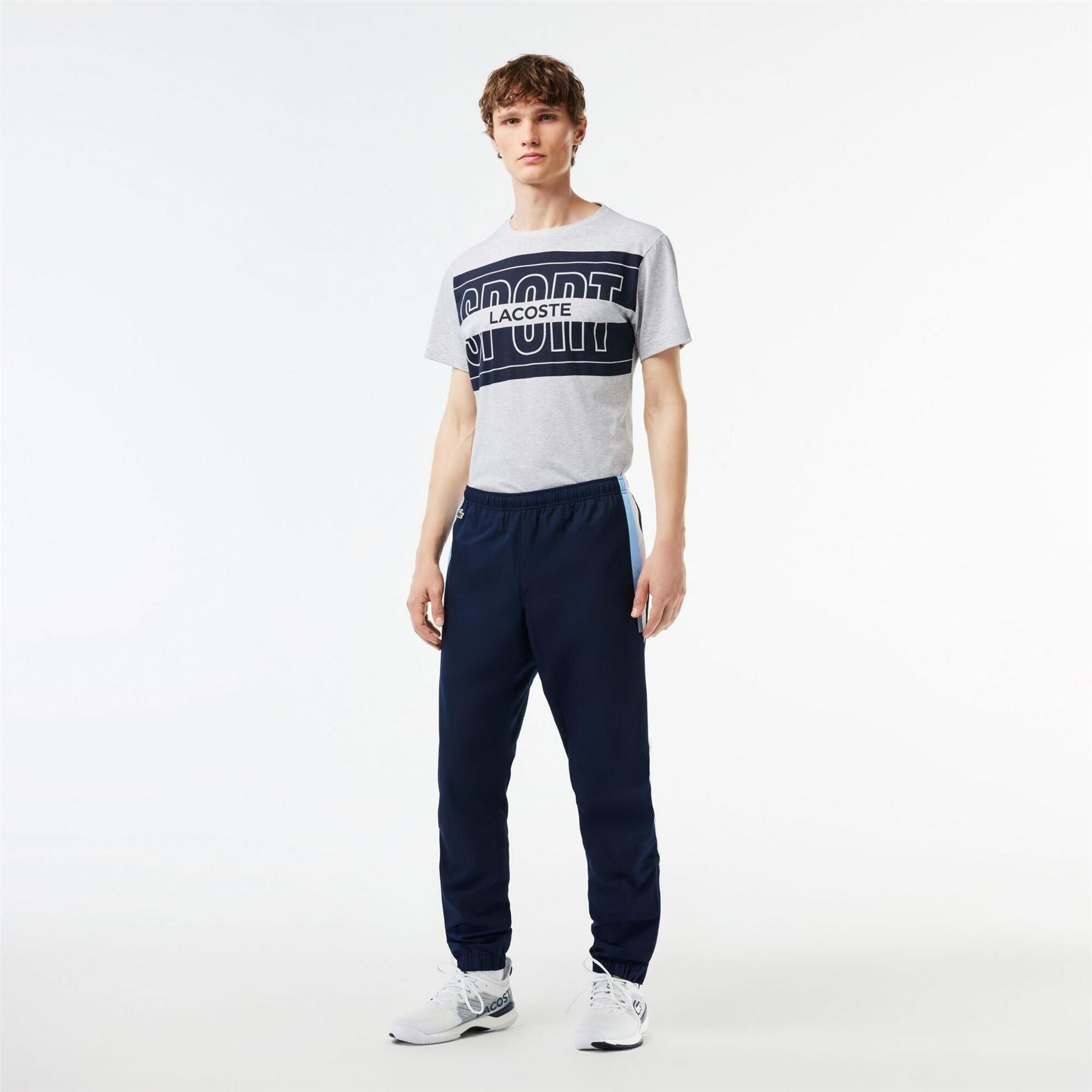 Lacoste Vertical Logo Color Block Slim Cut Track Pants