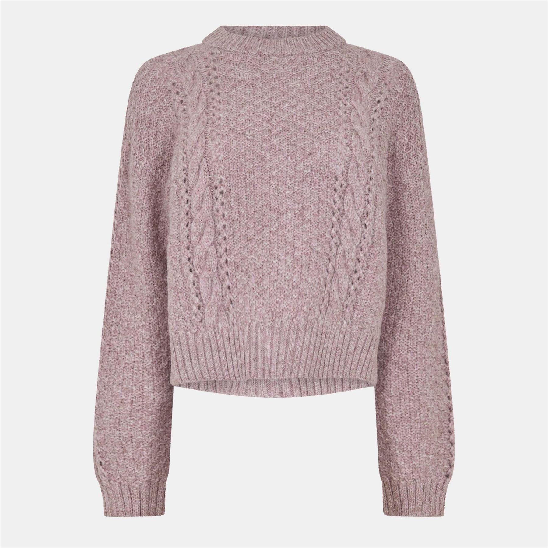 Velvet by Graham and Spencer Cable Detail Relaxed Fit Long Sleeve Sweater