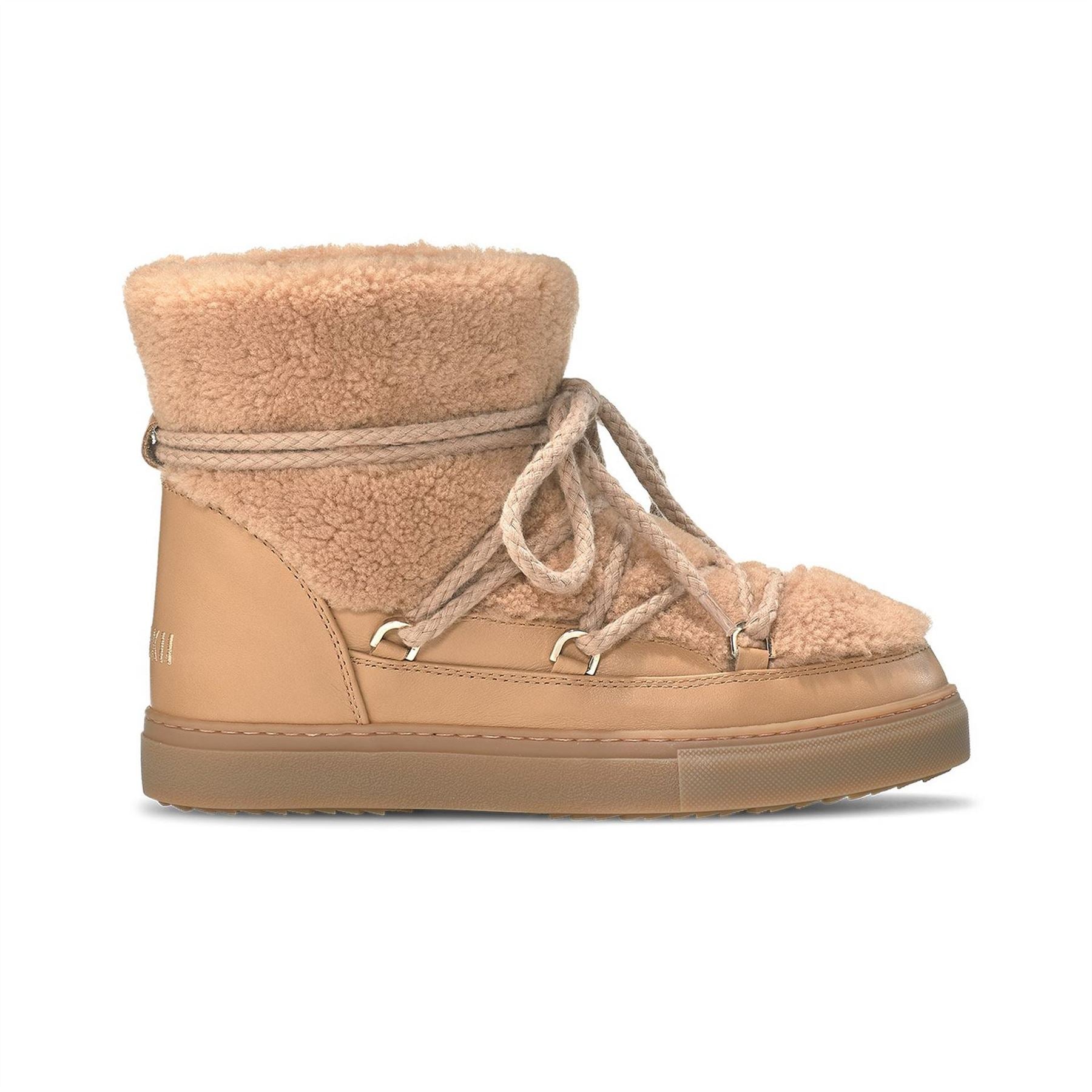 Inuikii Curly High Snug Boots with Lace-Up Closure