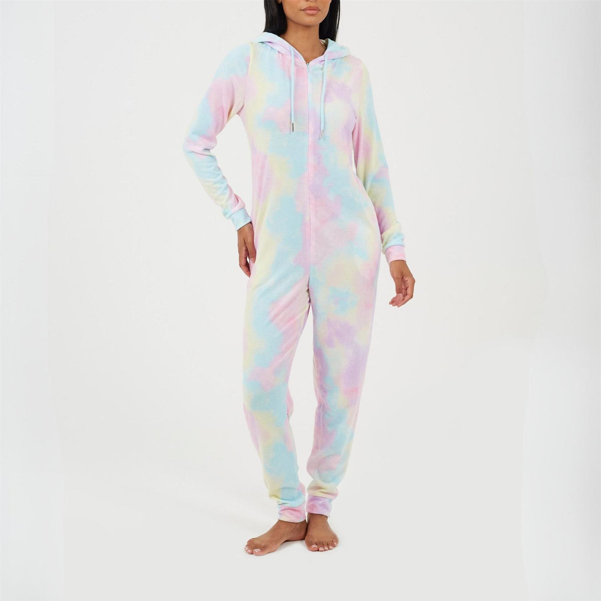 Brave Soul Tie Dye Slim Fit Onesie With Back Embroidery
