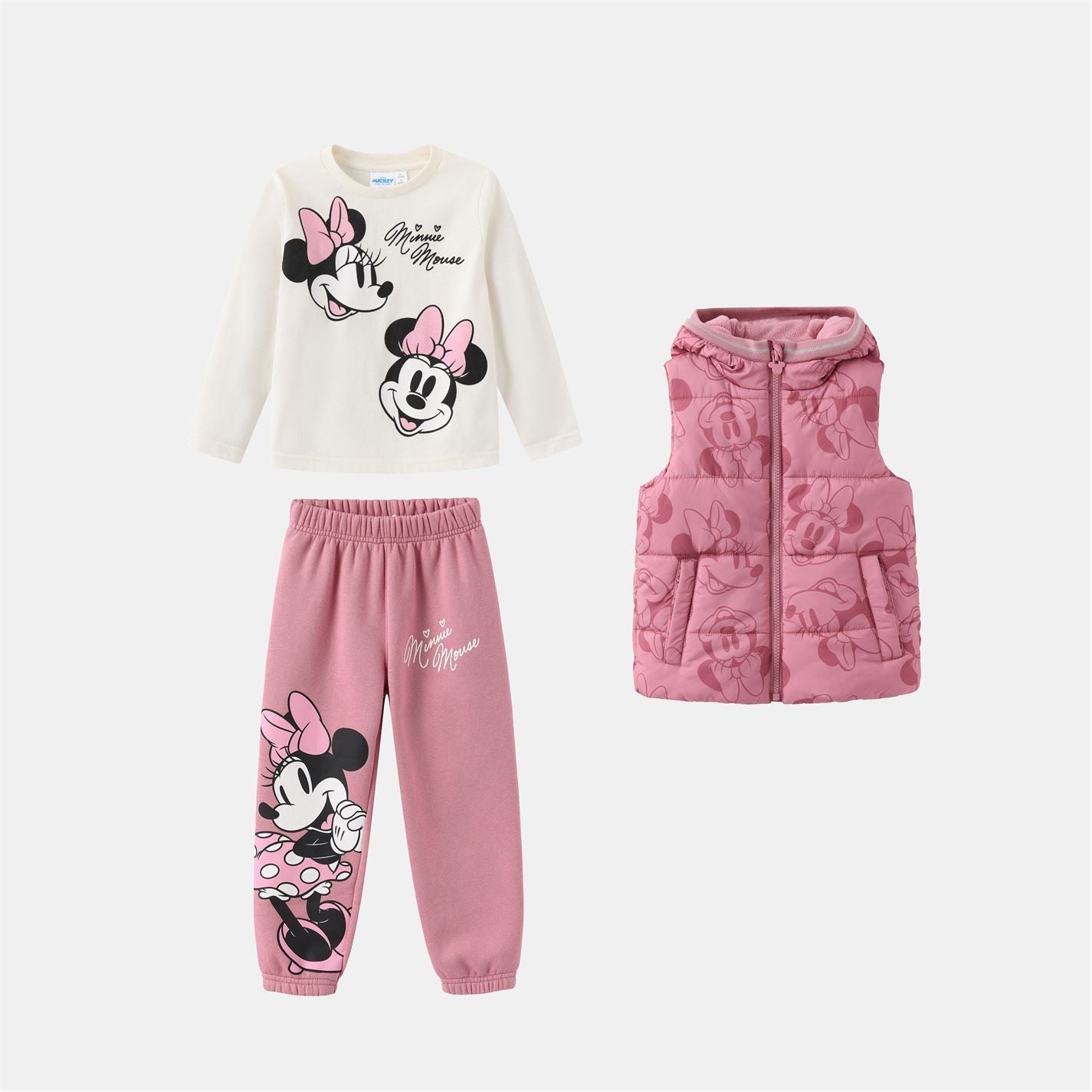 Character Kids Disney 3 Piece Fleece Lined Gilet