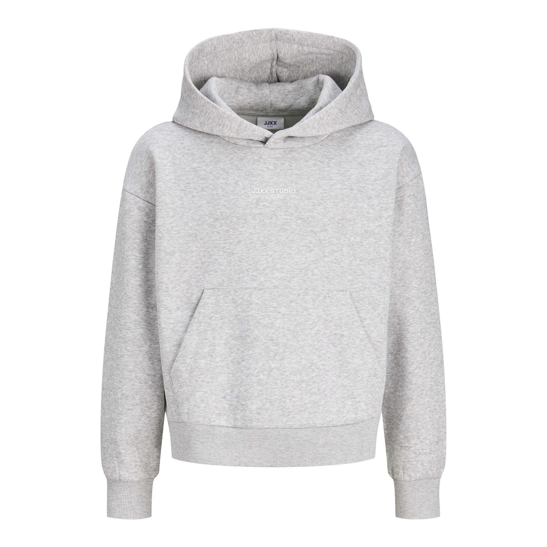 JJXX Kids Wordmark Logo Print Hoodie with Kangaroo Pocket
