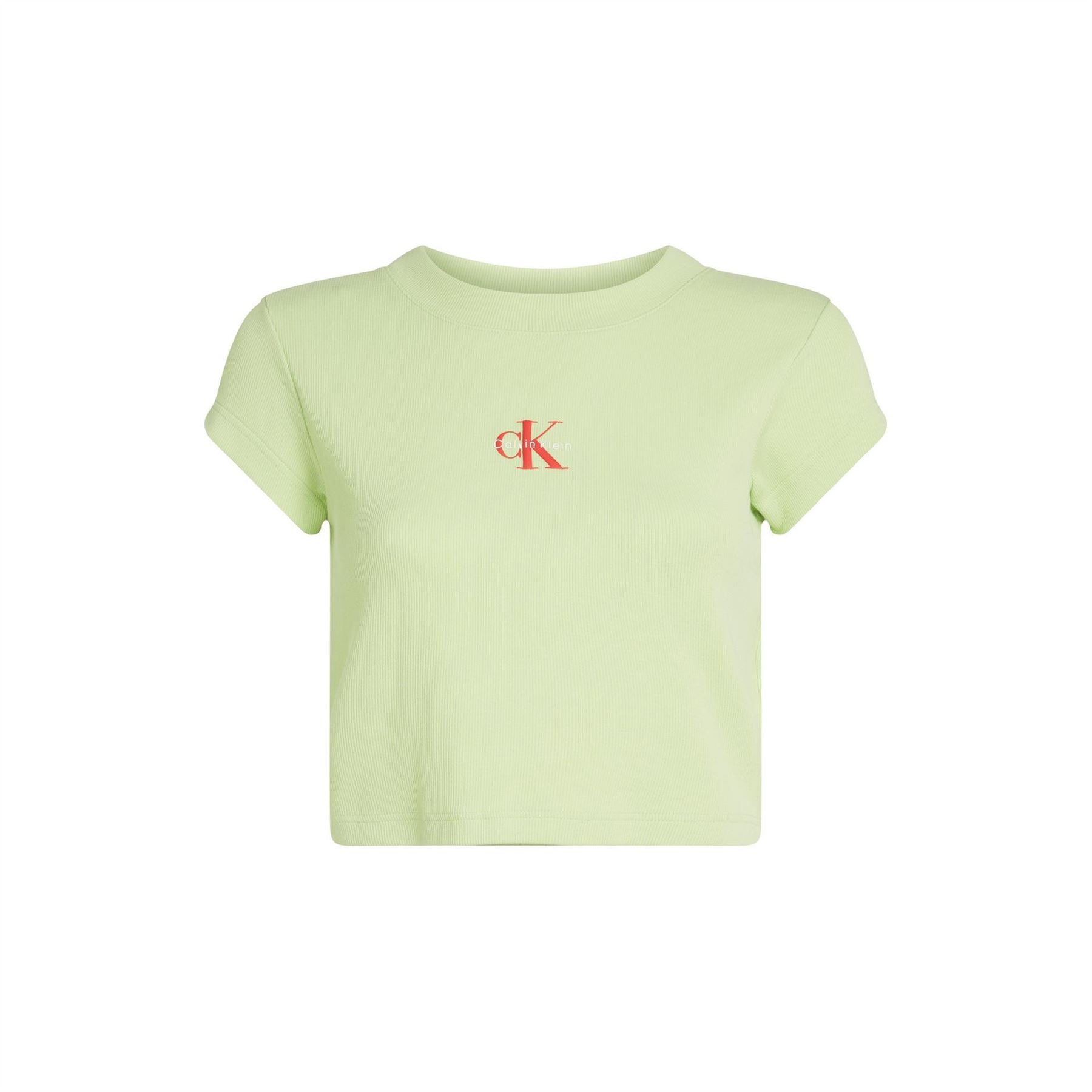 Calvin Klein Jeans Cropped Slim Fit Crew Neck T-Shirt
