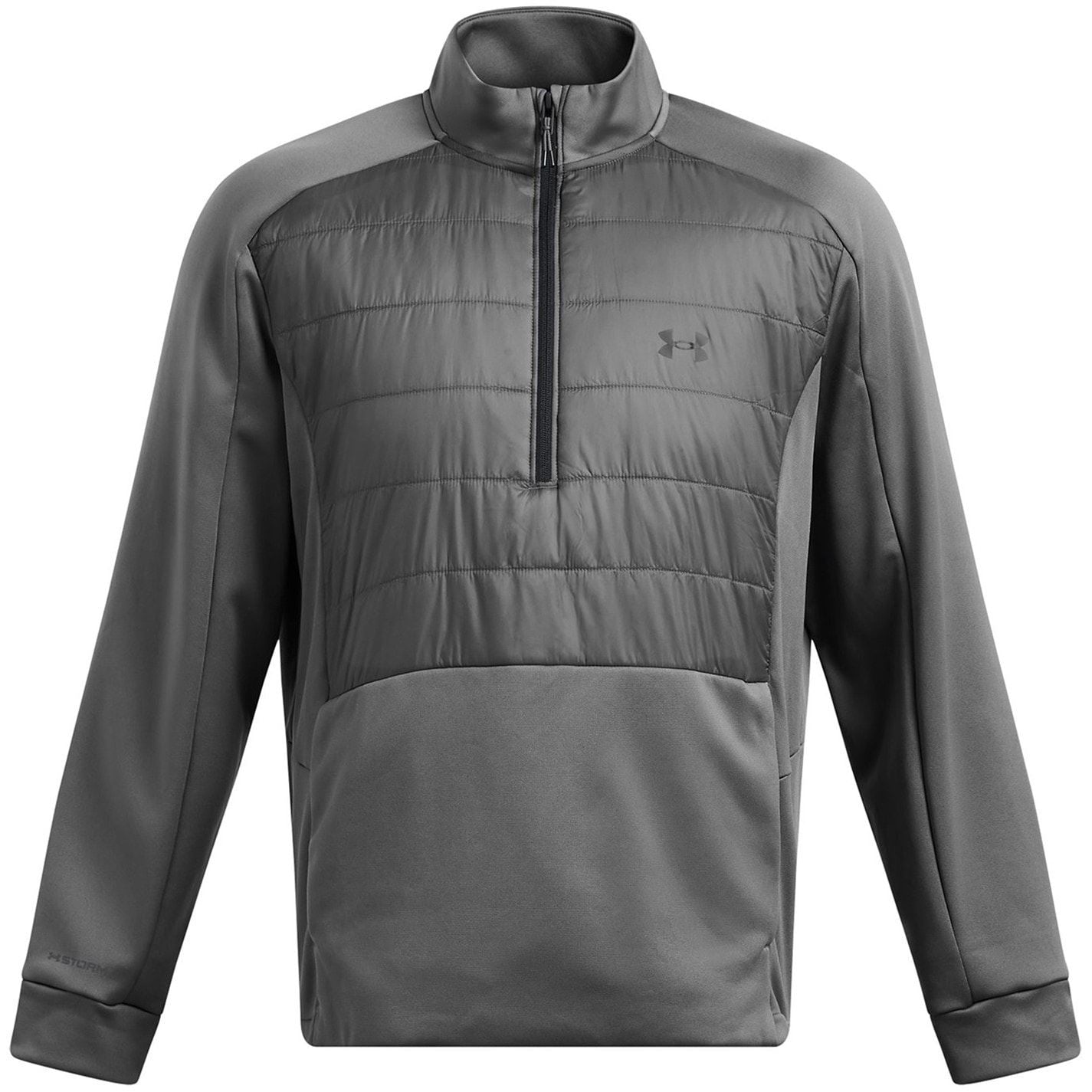 Under Armour Solid Patterned Fleece Half Zipper Ribbed Cuff Jacket