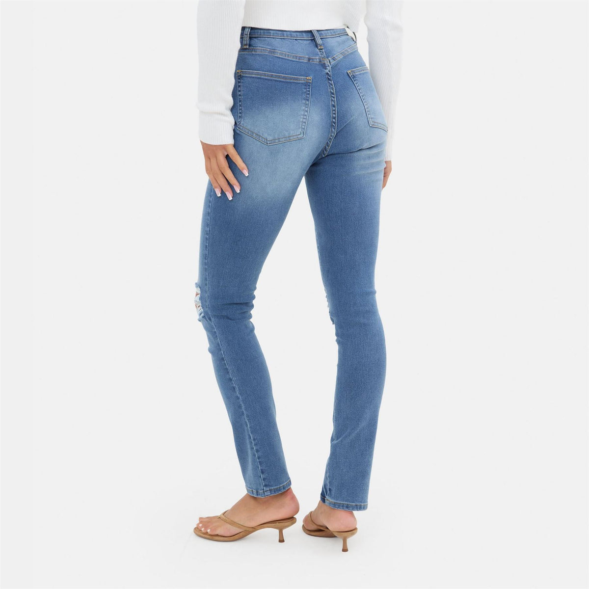 I Saw It First Waisted Skinny Rip Jean
