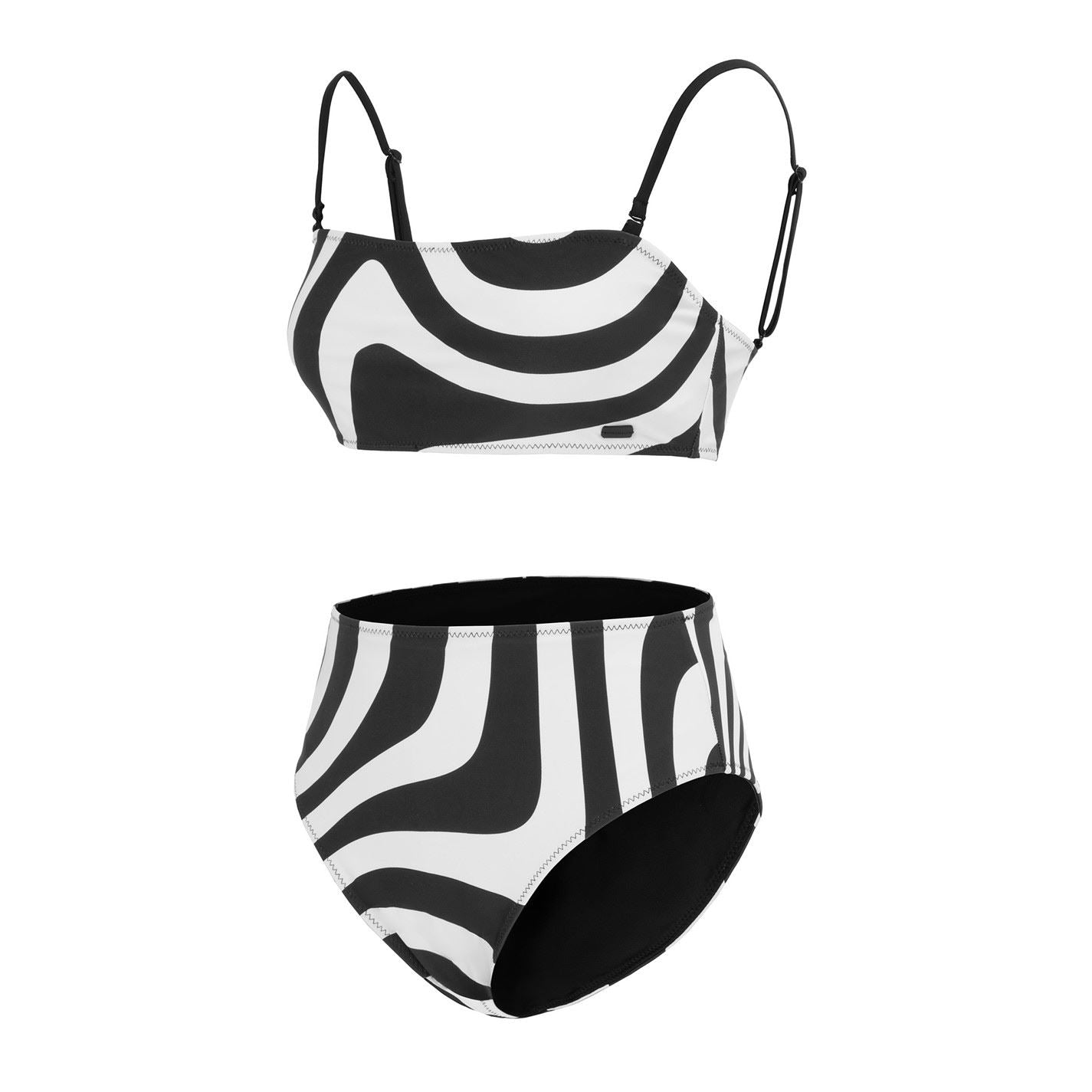 SoulCal Rev Mid Zebra Patterned Tie Back Bikini Set