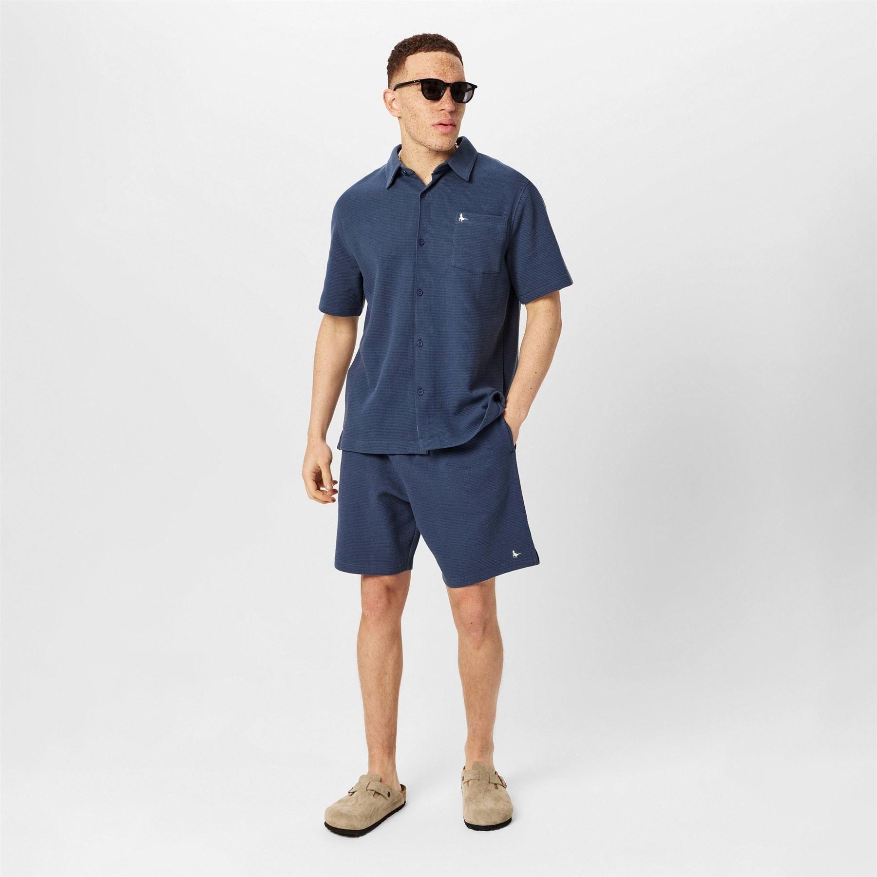 Jack Wills Waffle Bermuda Sweat Shorts with Elasticated Waistband