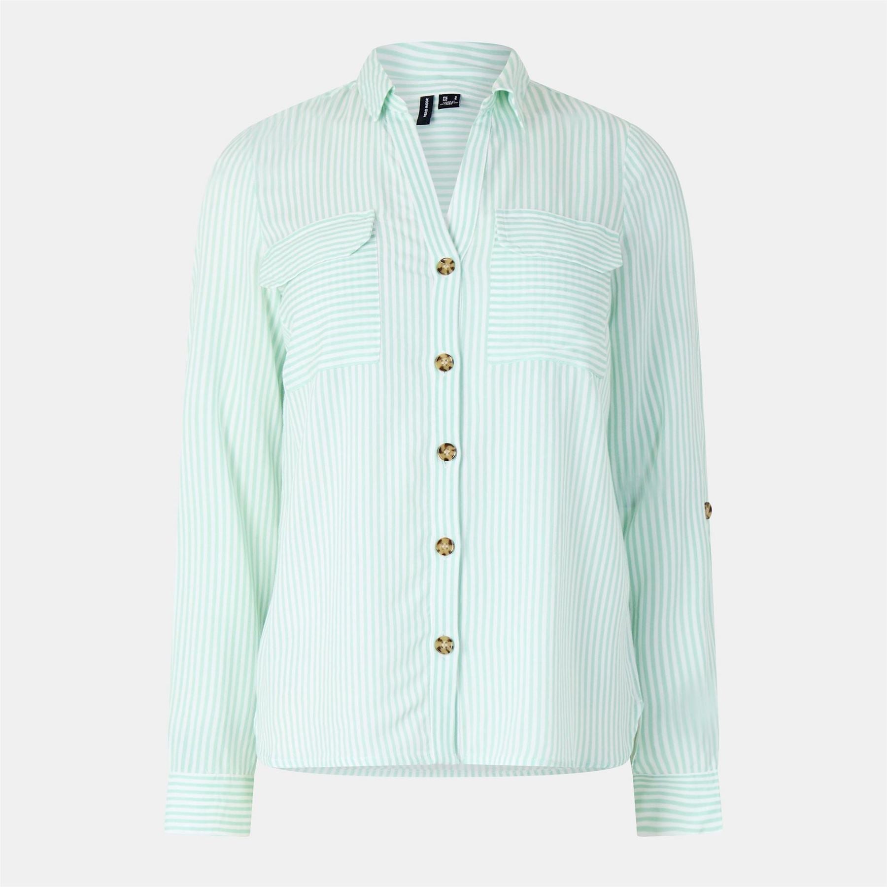 Vero Moda Vm Bumpy Long Sleeve Patterned Shirt