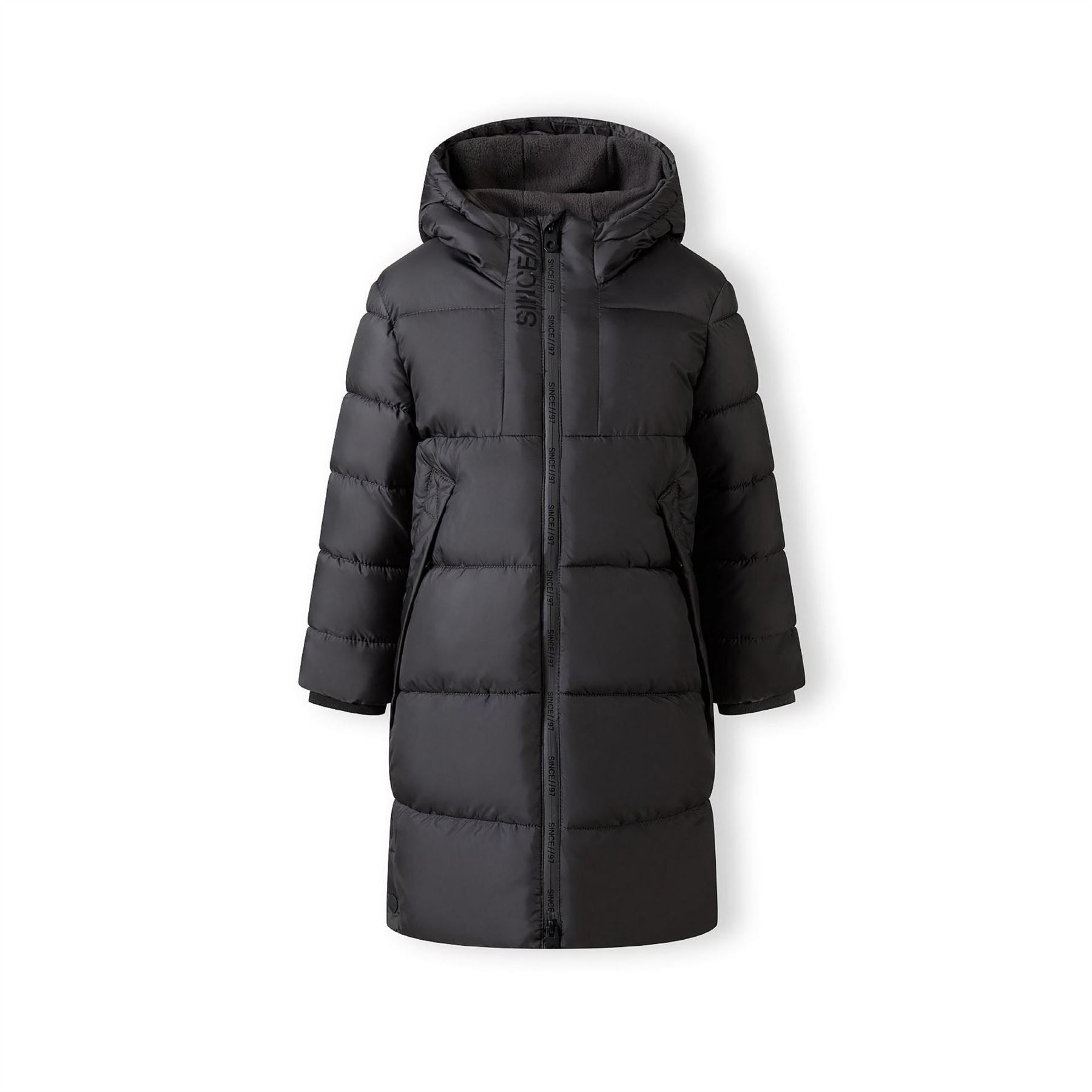 Minoti Boys Long Coat Two Way Zip Grey