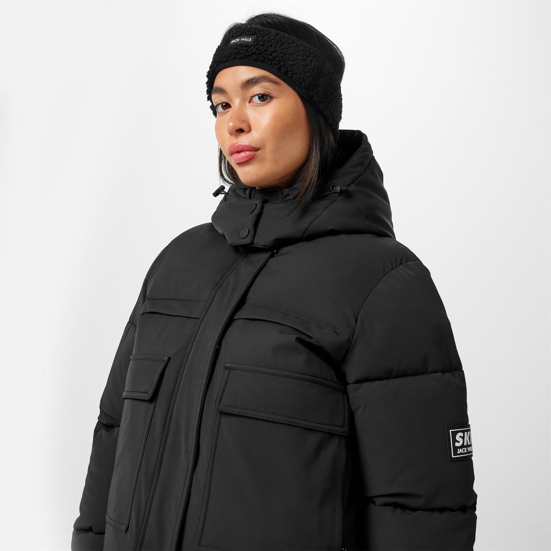 Jack Wills JW Cropped Puffer Insulated Ski Jacket