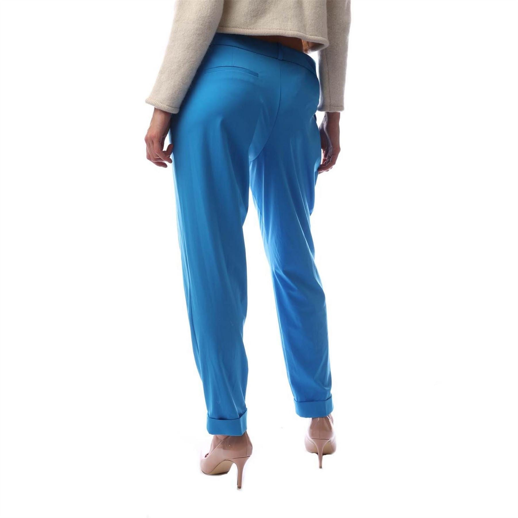 Boss Solid Patterned Roll Up Cuff Trousers