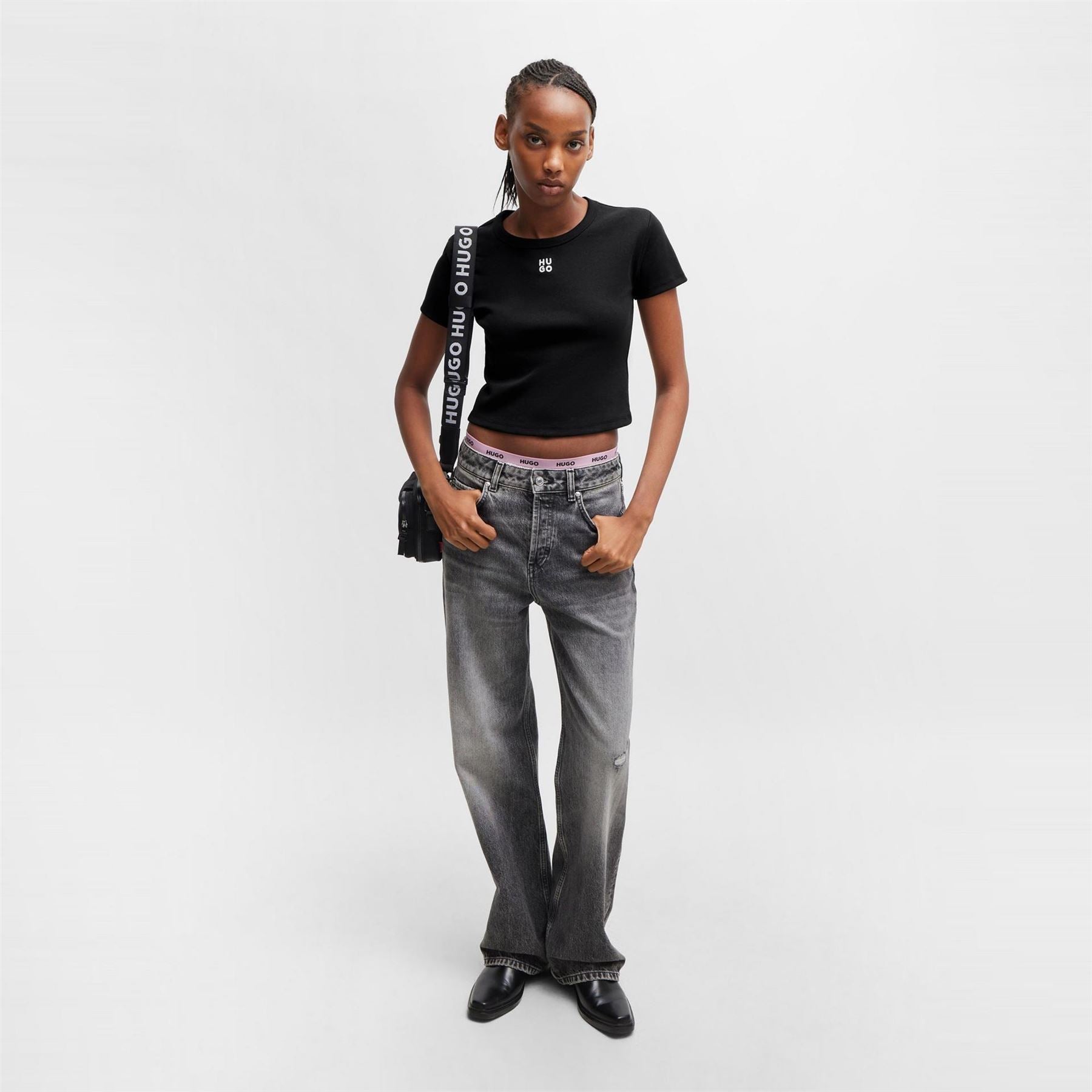 Hugo Delanor Cropped T-Shirt