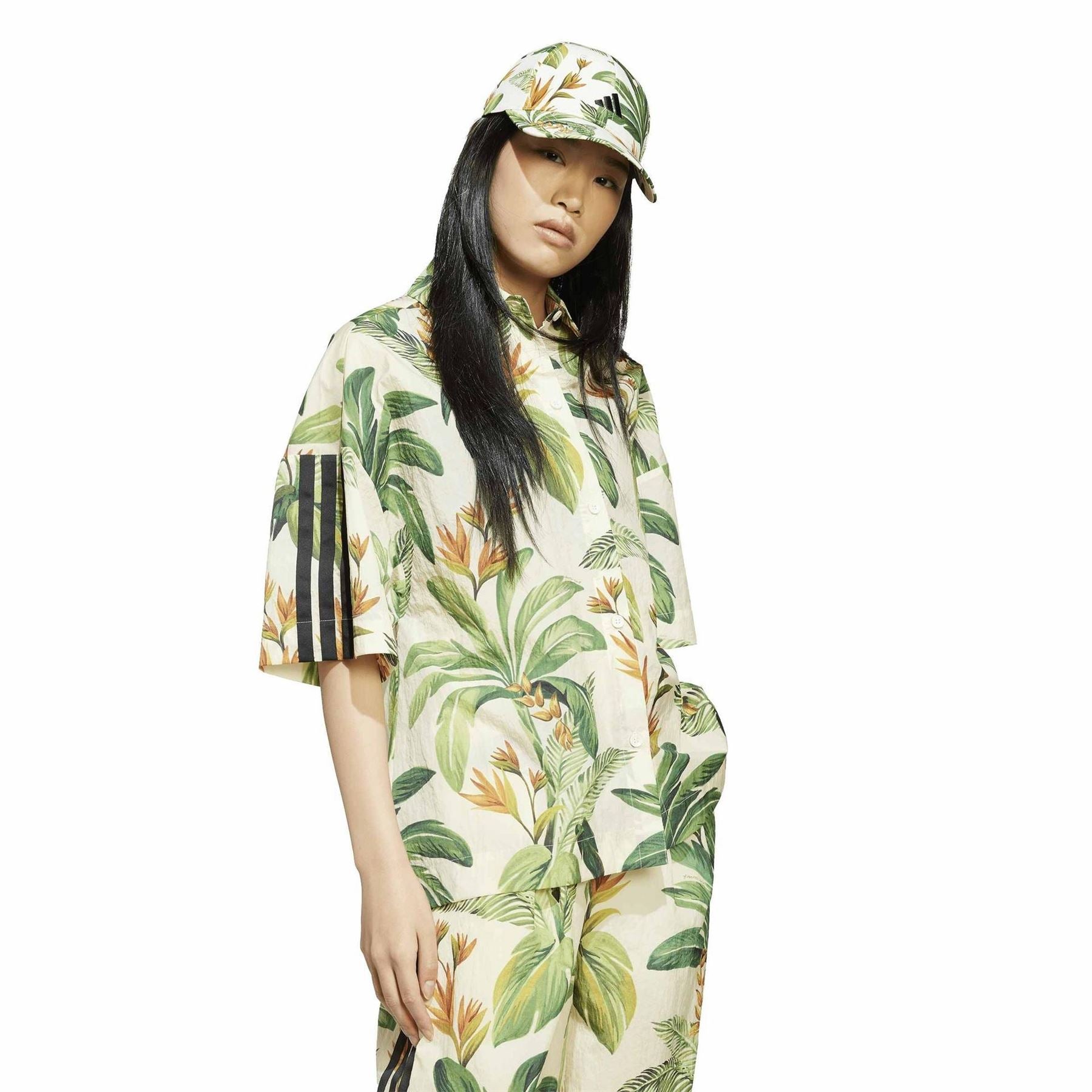 adidas Farm Floral Buddha Collared Short Sleeve Shirt