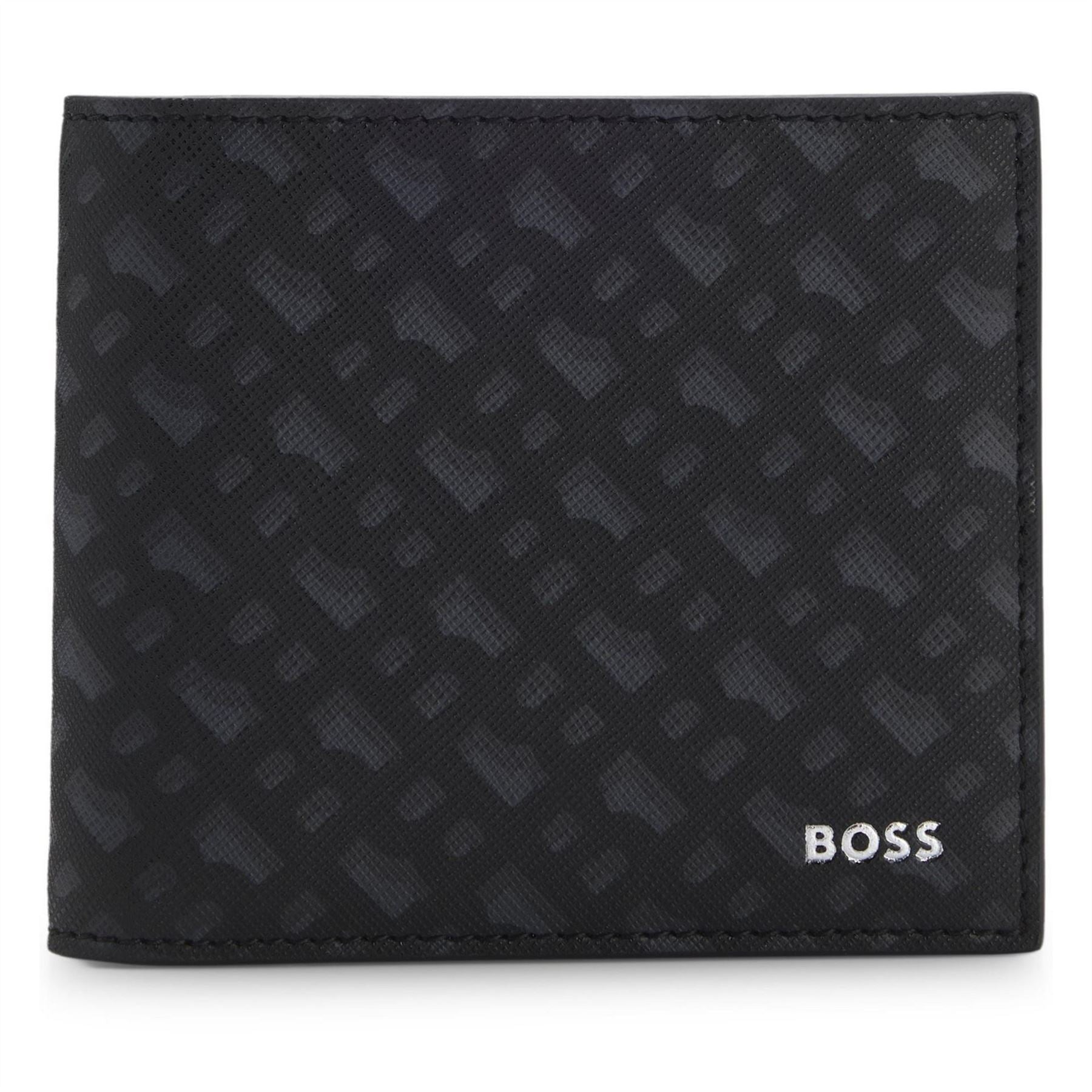 Boss Zair Geometric Patterned Billfold Wallet