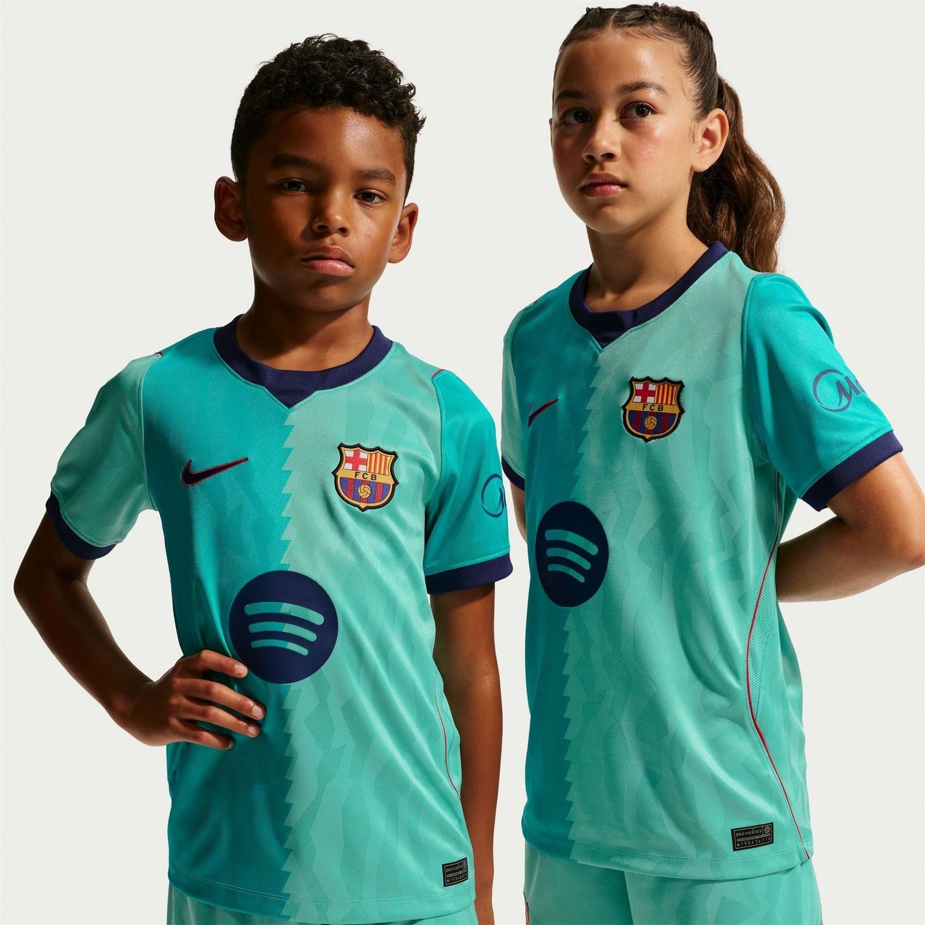 Nike Barcelona Third 26 27 Short Sleeve Dri Fit Football Shirt