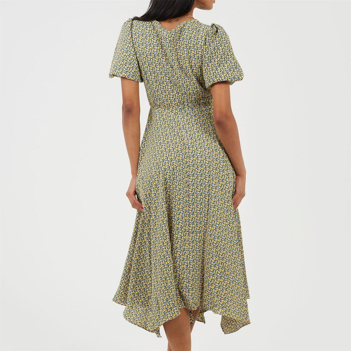 Brave Soul V-Neck Short Sleeve Midi Dress