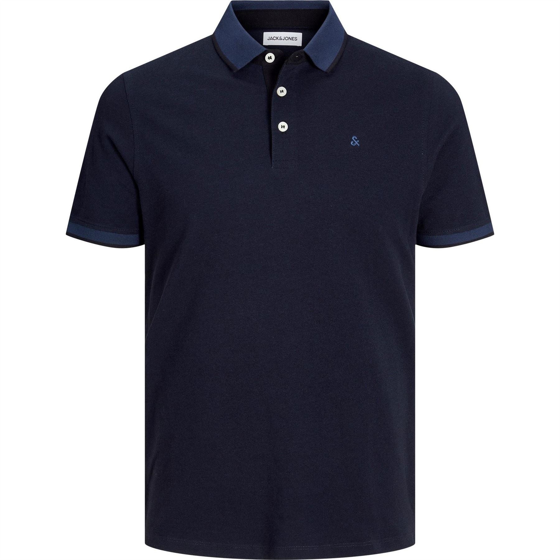 Jack and Jones Paulos Tipped Pique Short Sleeve Polo Shirt