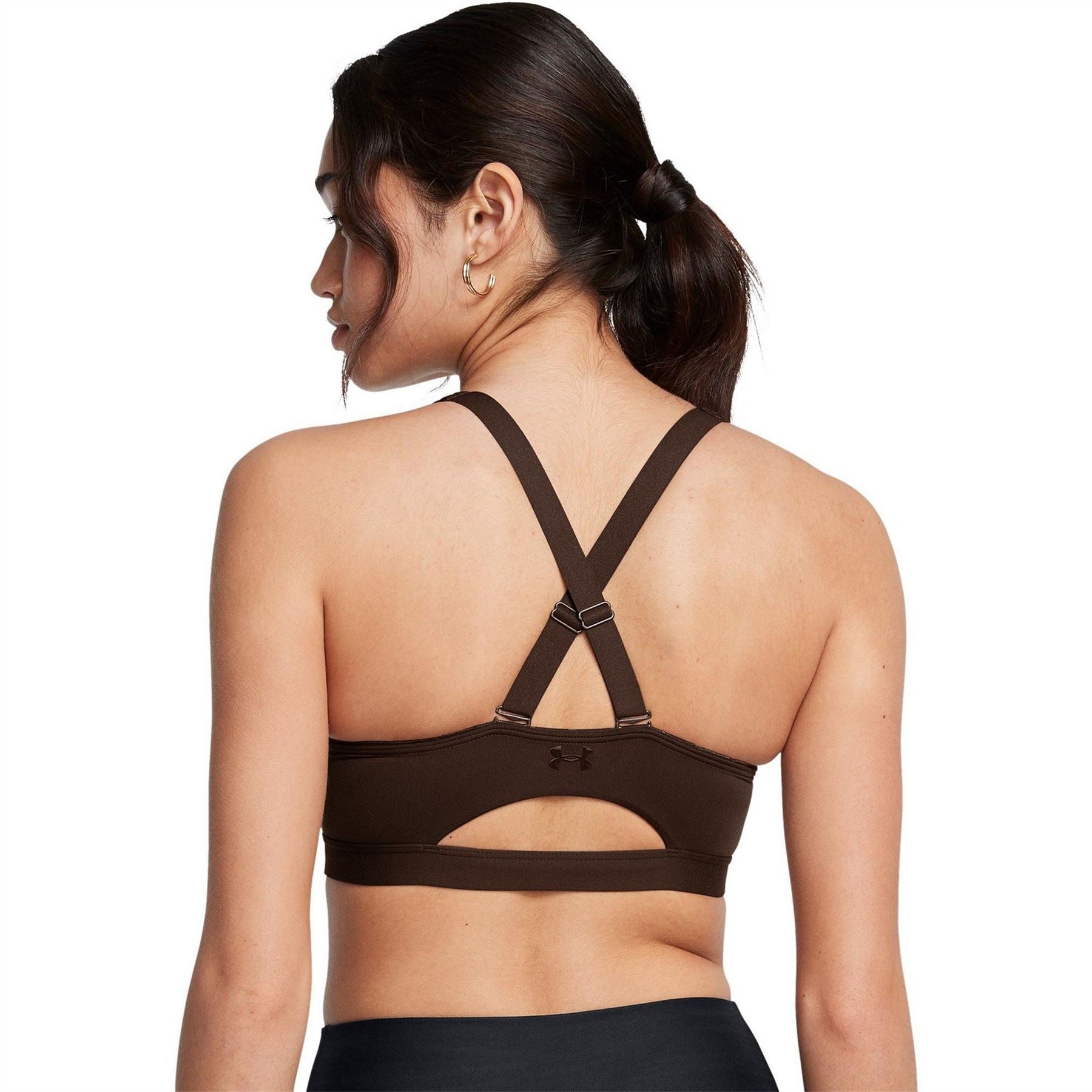 Under Armour Smartform V-Neck Sports Bra with Spaghetti Straps