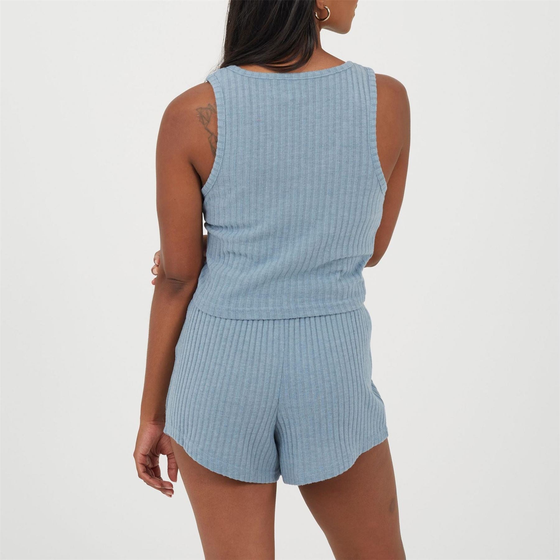 Brave Soul Sleeveless Scoop Neck Lounge Set
