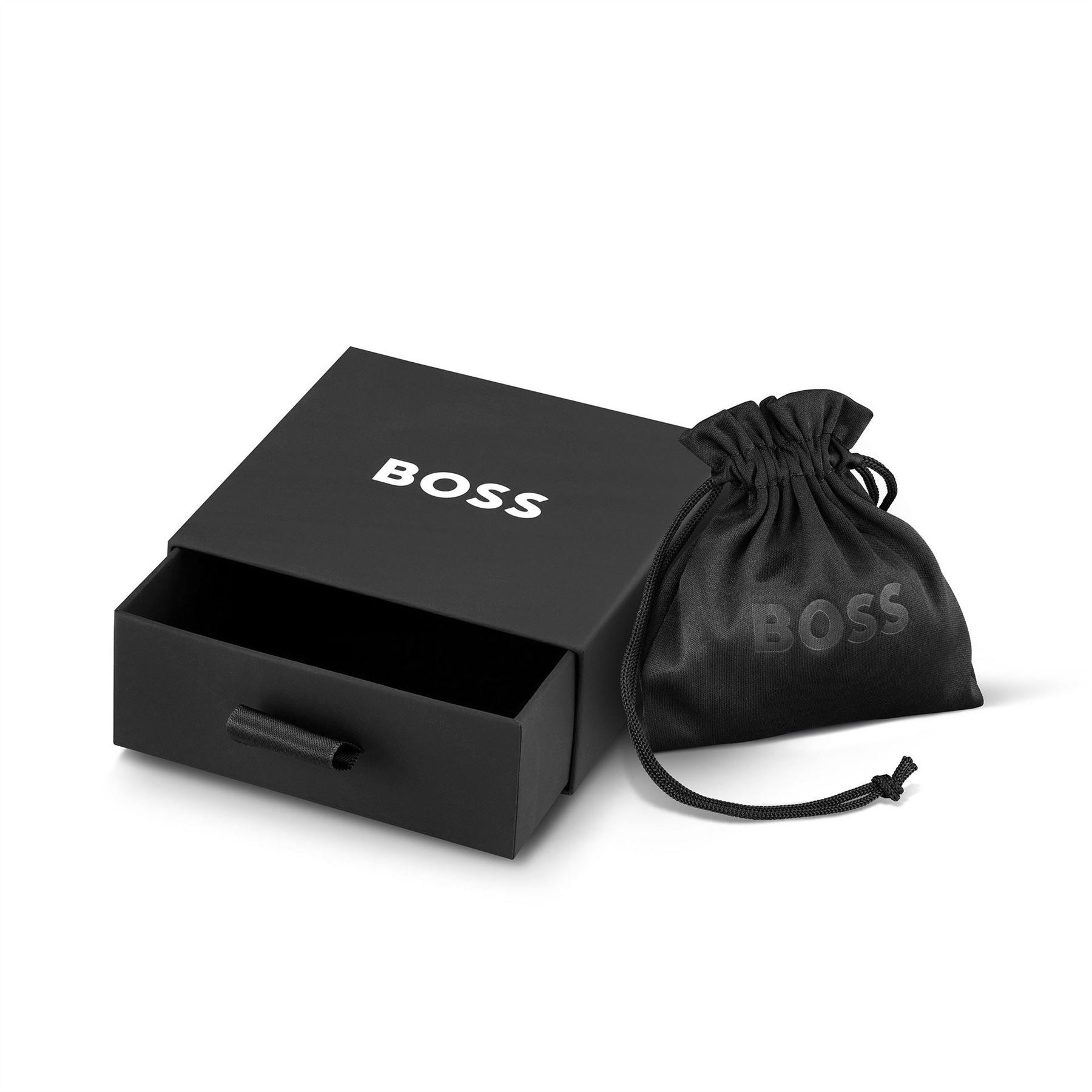 Boss Ares Single Braided Leather Bracelet