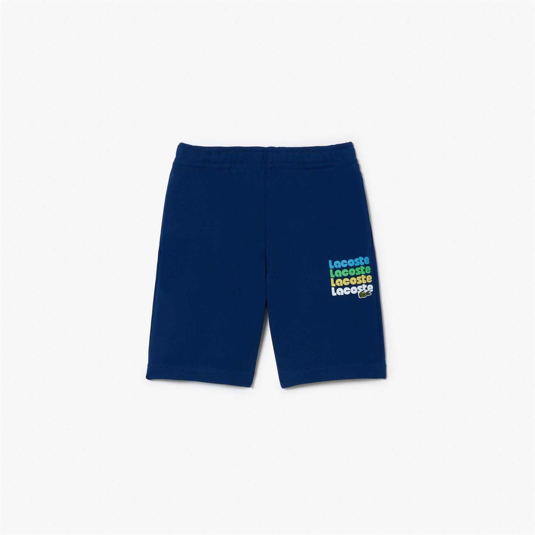 Lacoste Logo Print Sweat Shorts with Elasticated Waistband