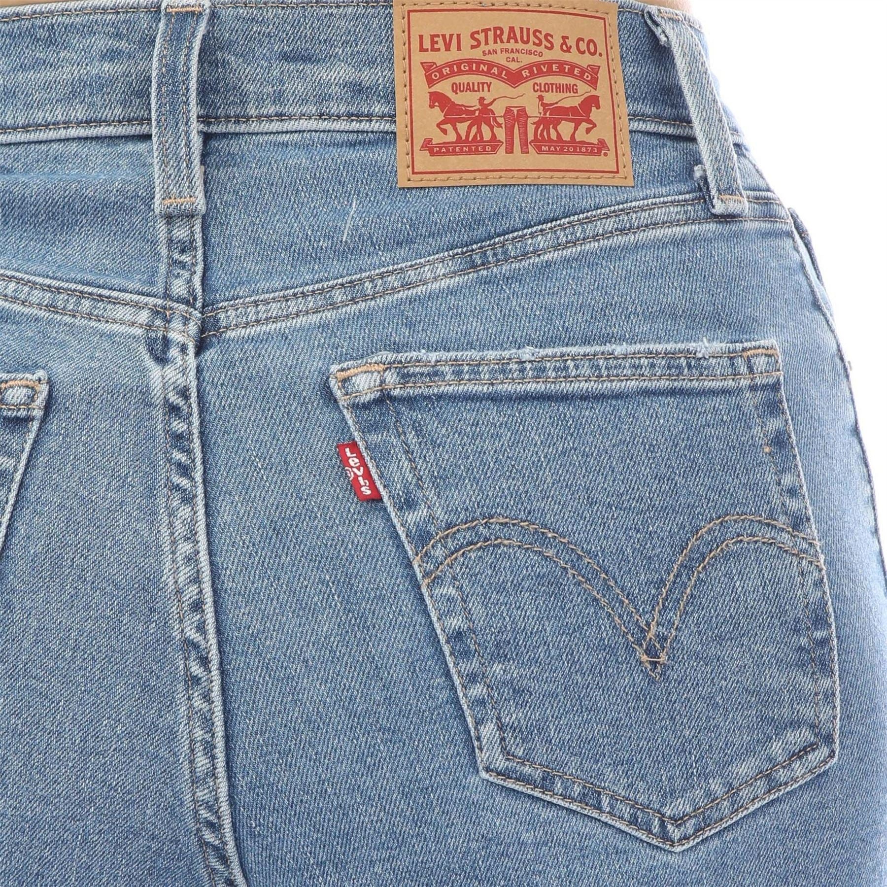 Levis High Waisted Mom Straight Leg Jeans
