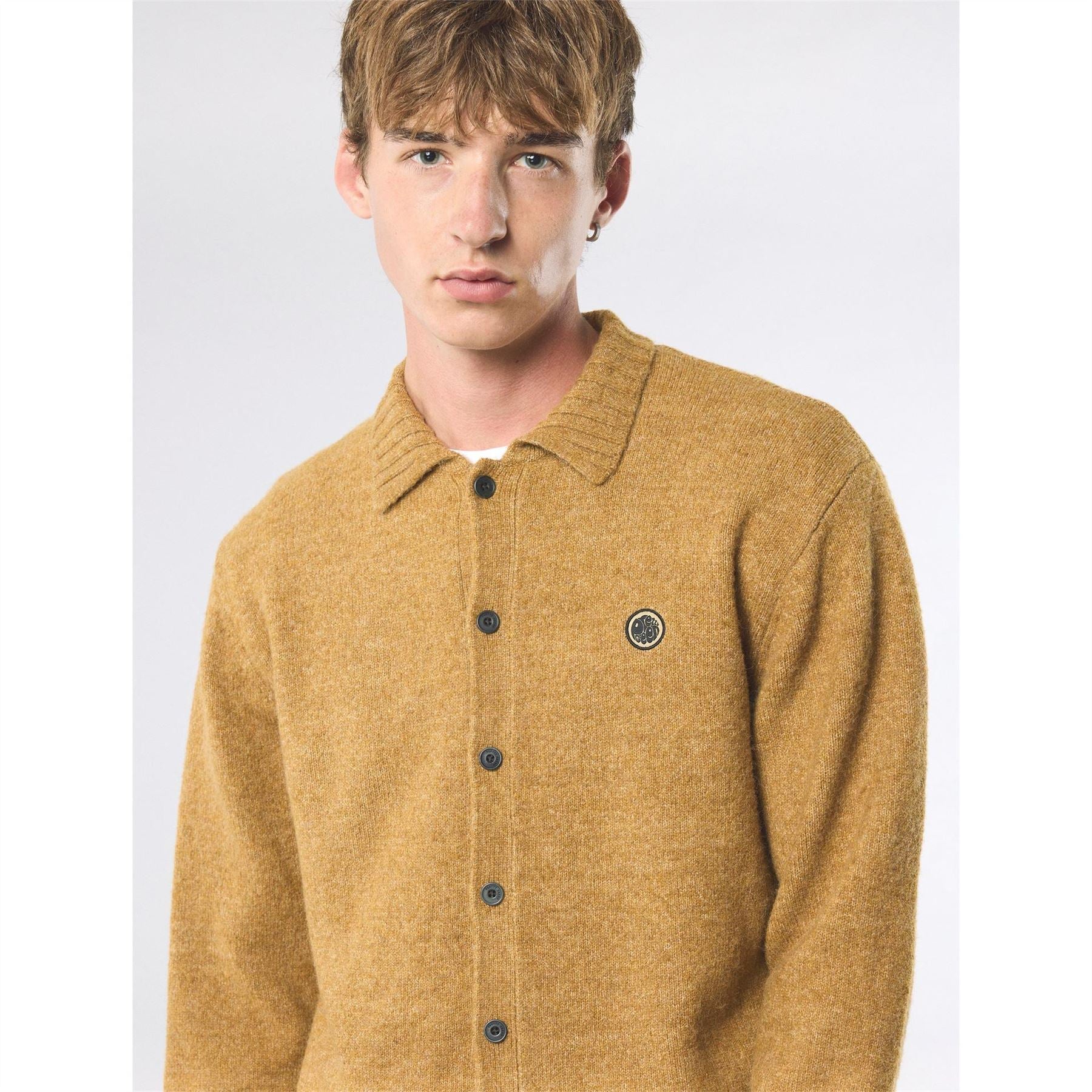 Pretty Green Whittaker Collared Neck Long Sleeve Sweater
