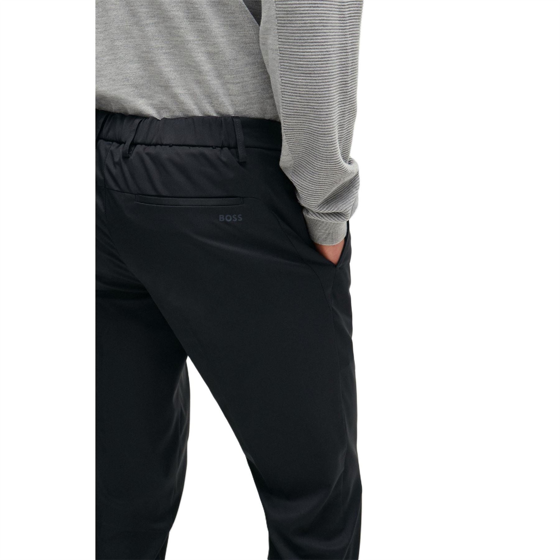 Boss Drax Solid Patterned Straight Trousers