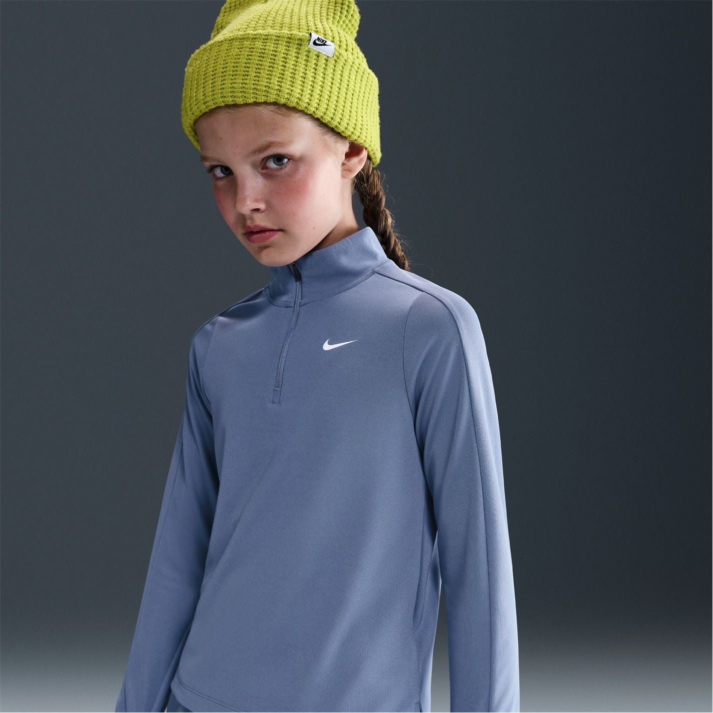 Nike Older Girls Dri Fit Long Sleeve Half Zip