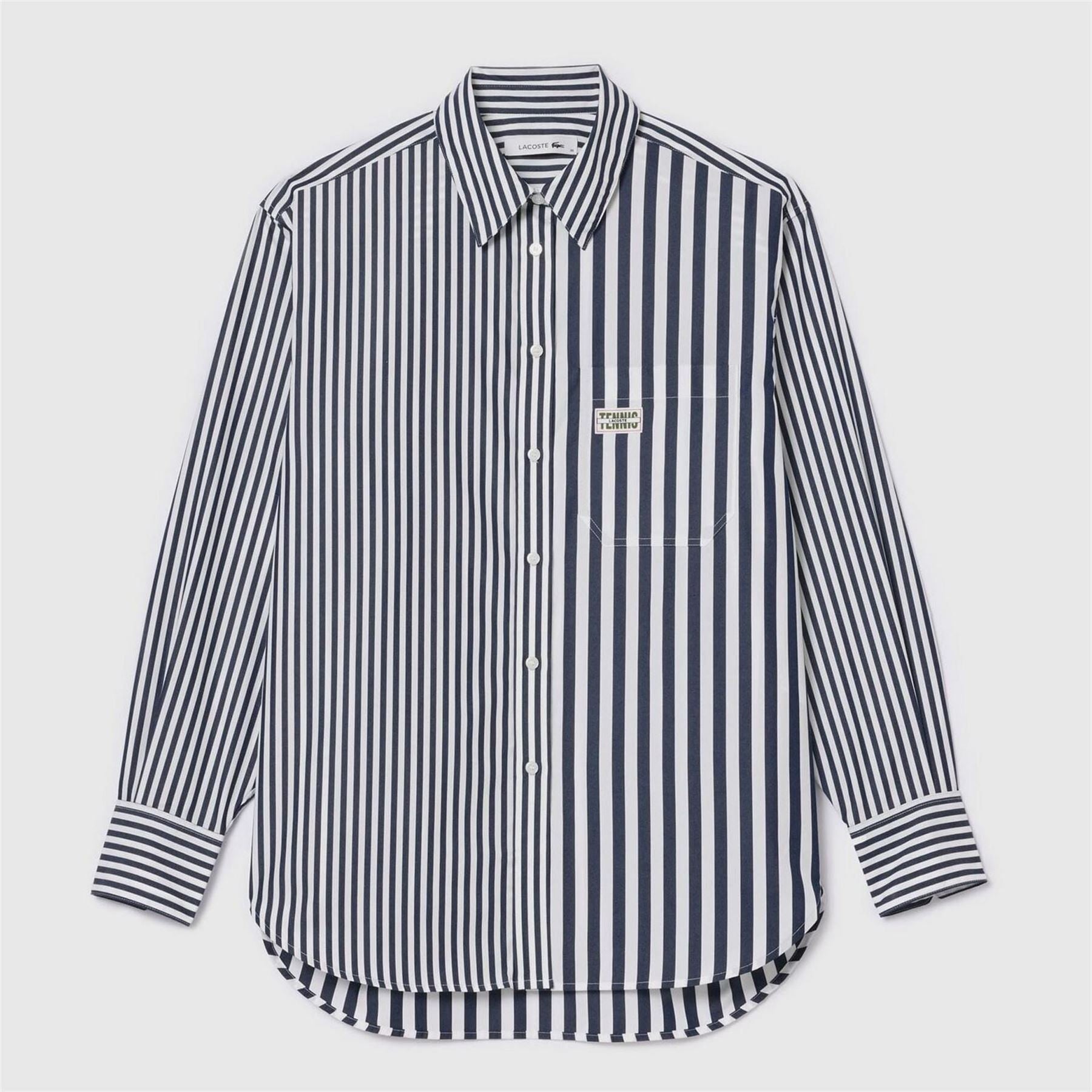 Lacoste X Bandier Striped Cotton Poplin Shirt